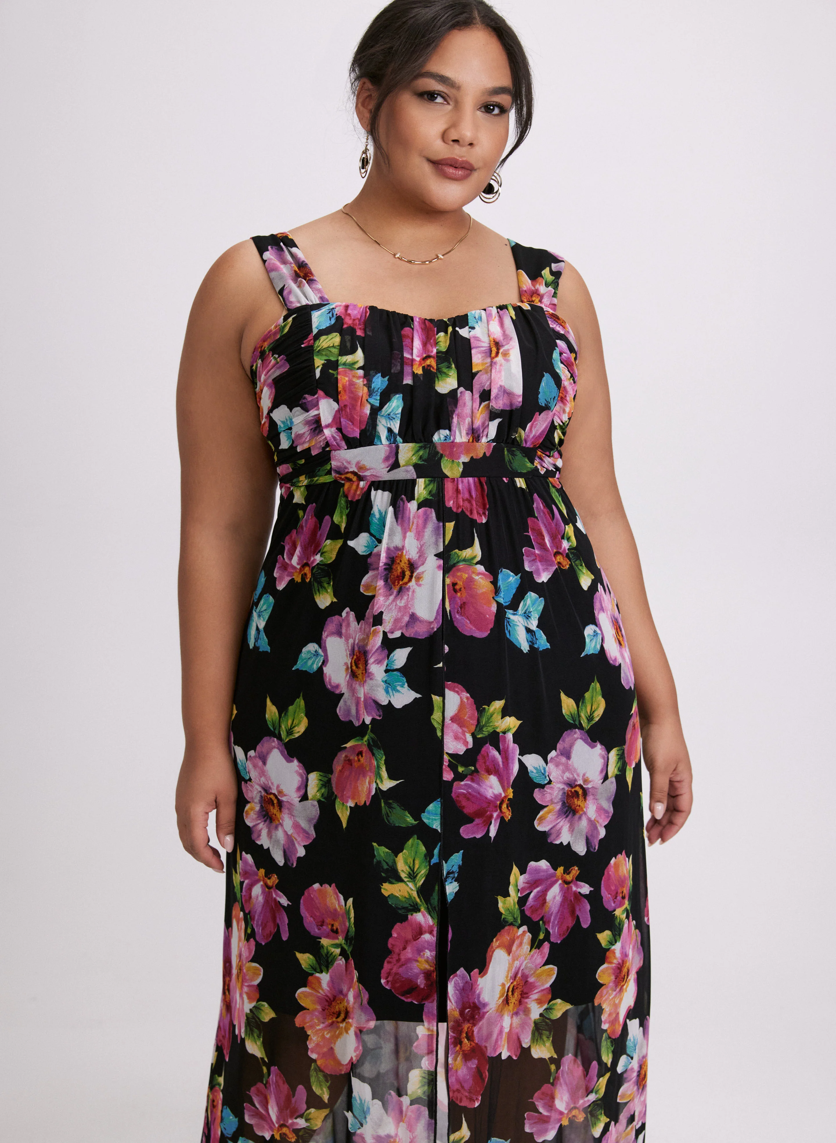 Chiffon Floral Maxi Dress - Image 4