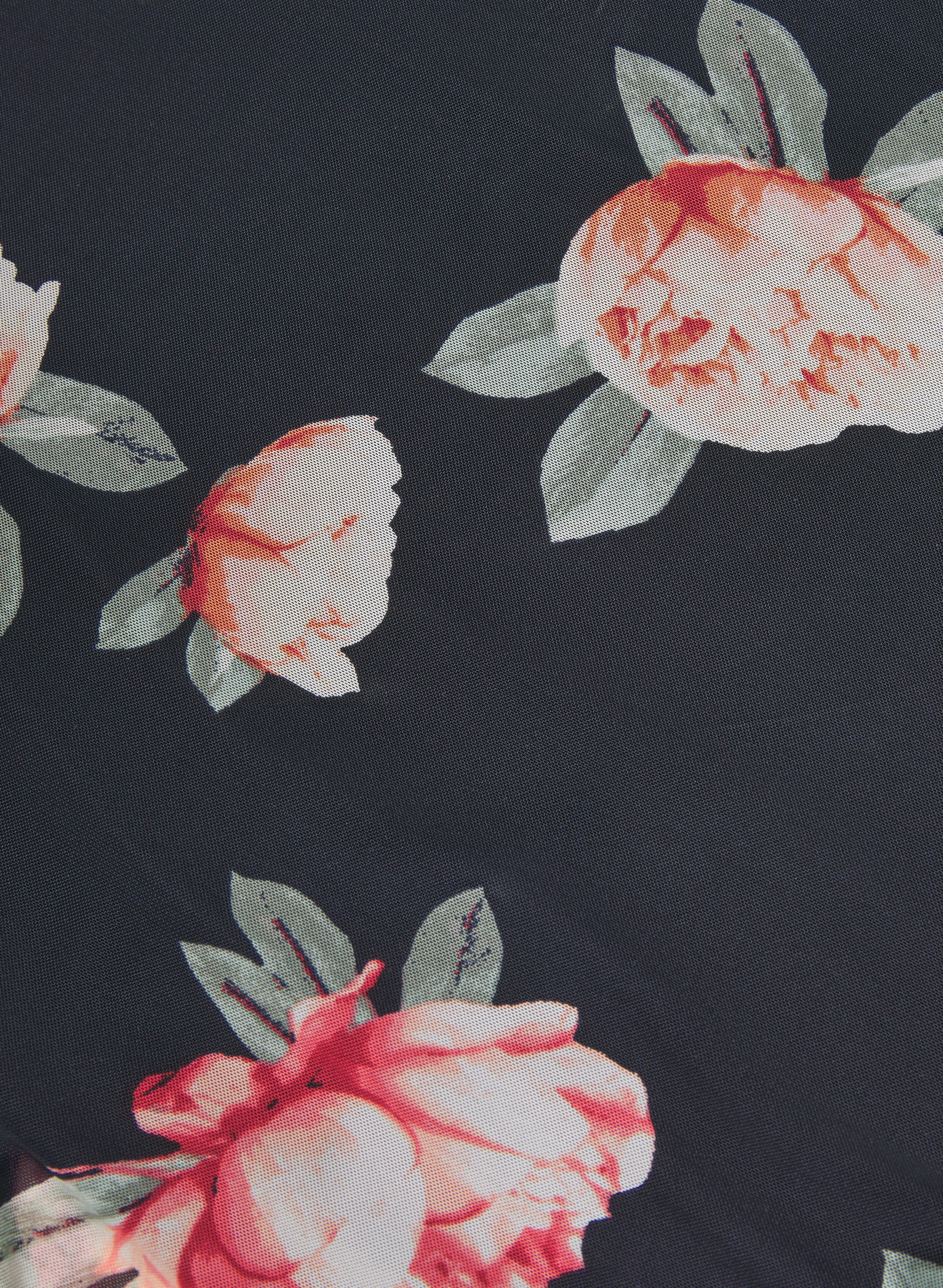 Chiffon Floral Pocho & Jersey Dress - Image 7