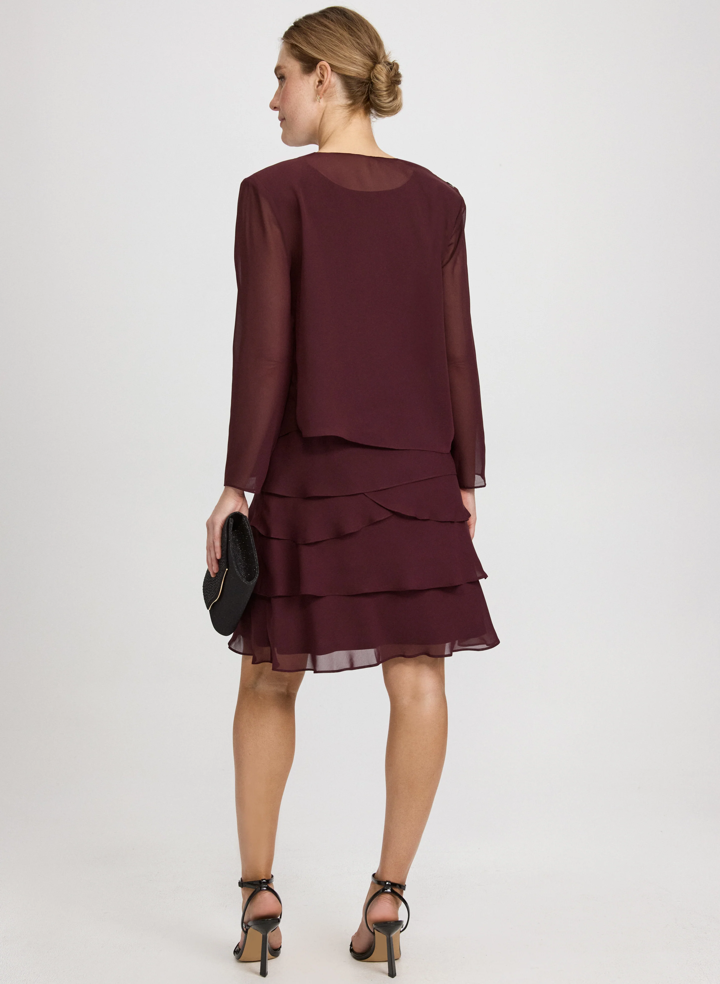 Chiffon Jacket & Dress Set - Image 4
