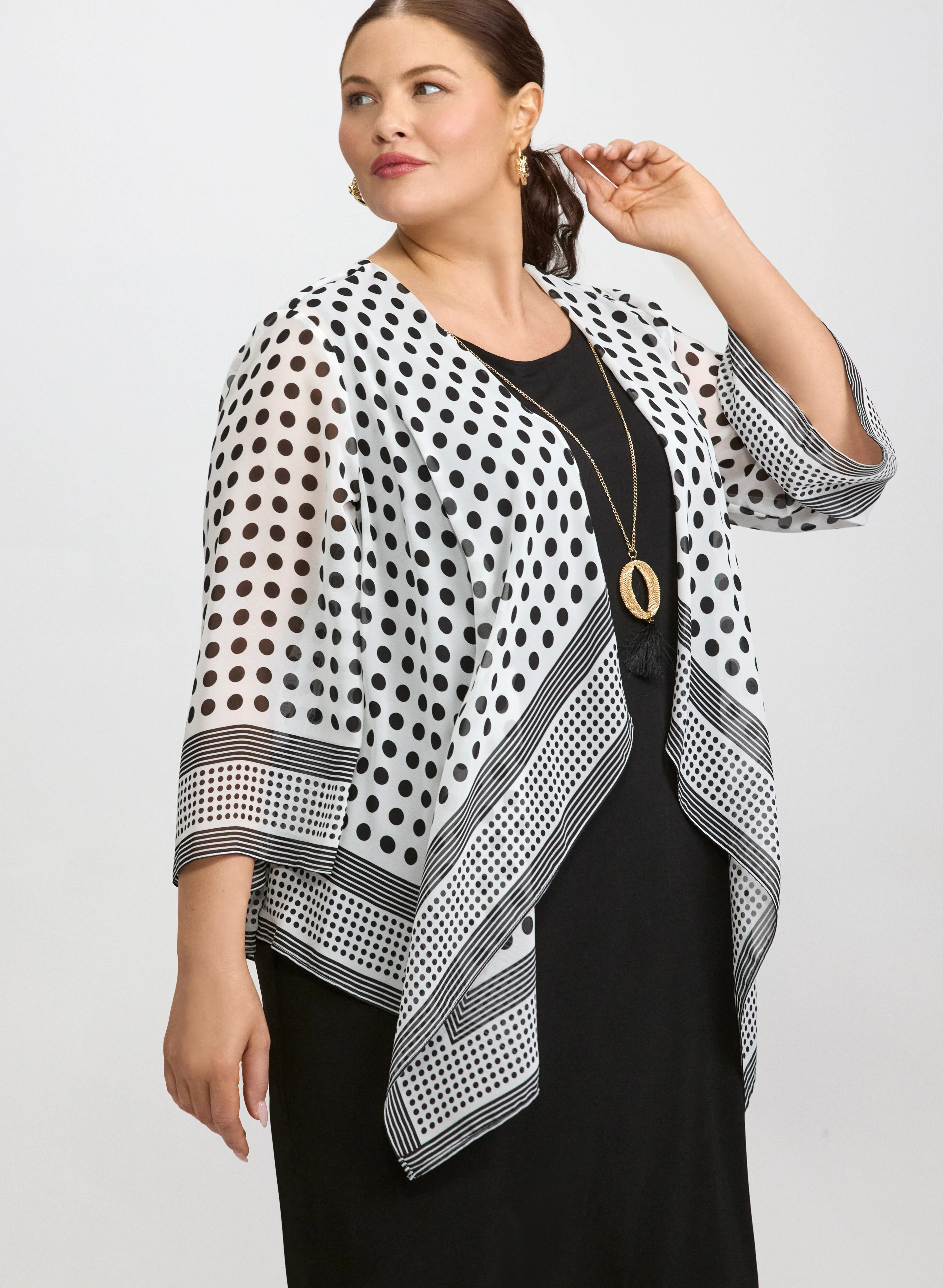 Chiffon Jacket & Jersey Dress - Image 3