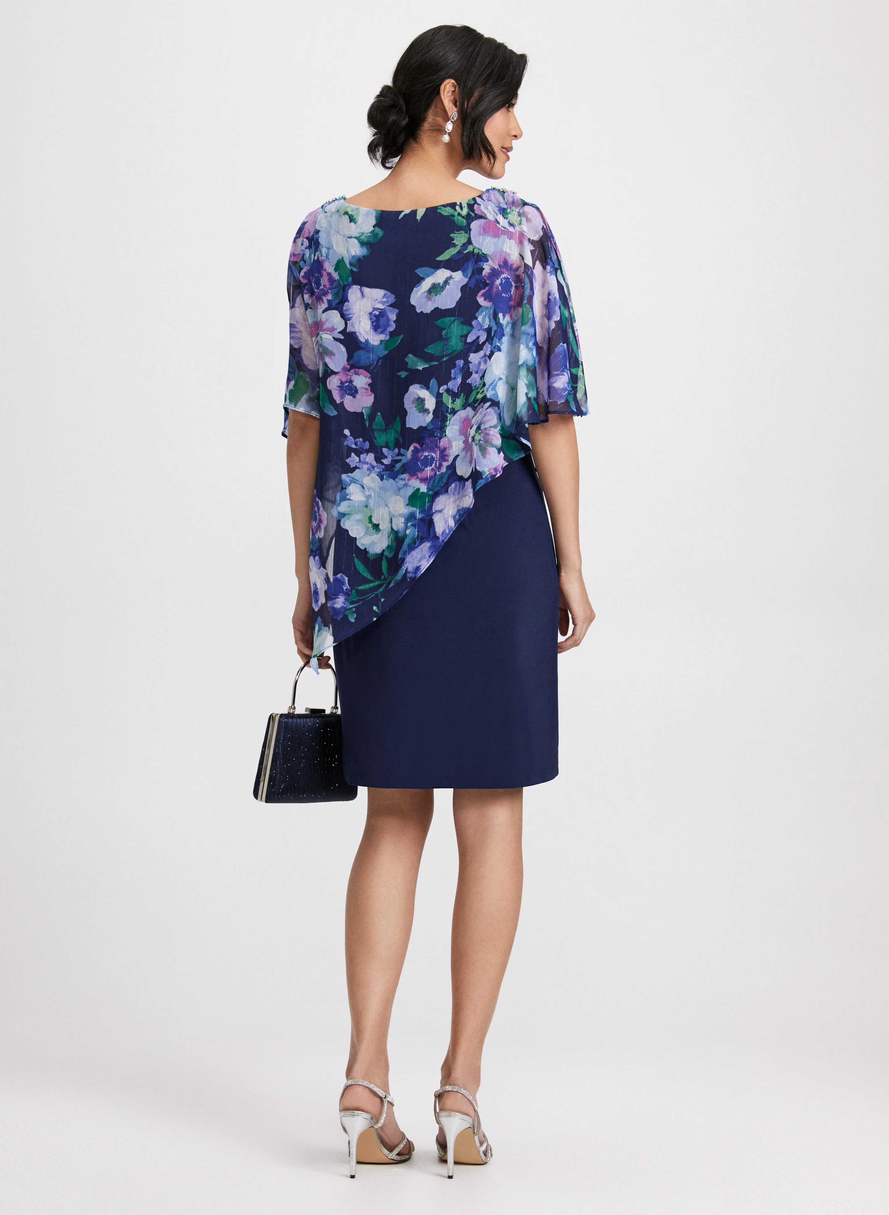 Chiffon & Jersey Dress - Image 4