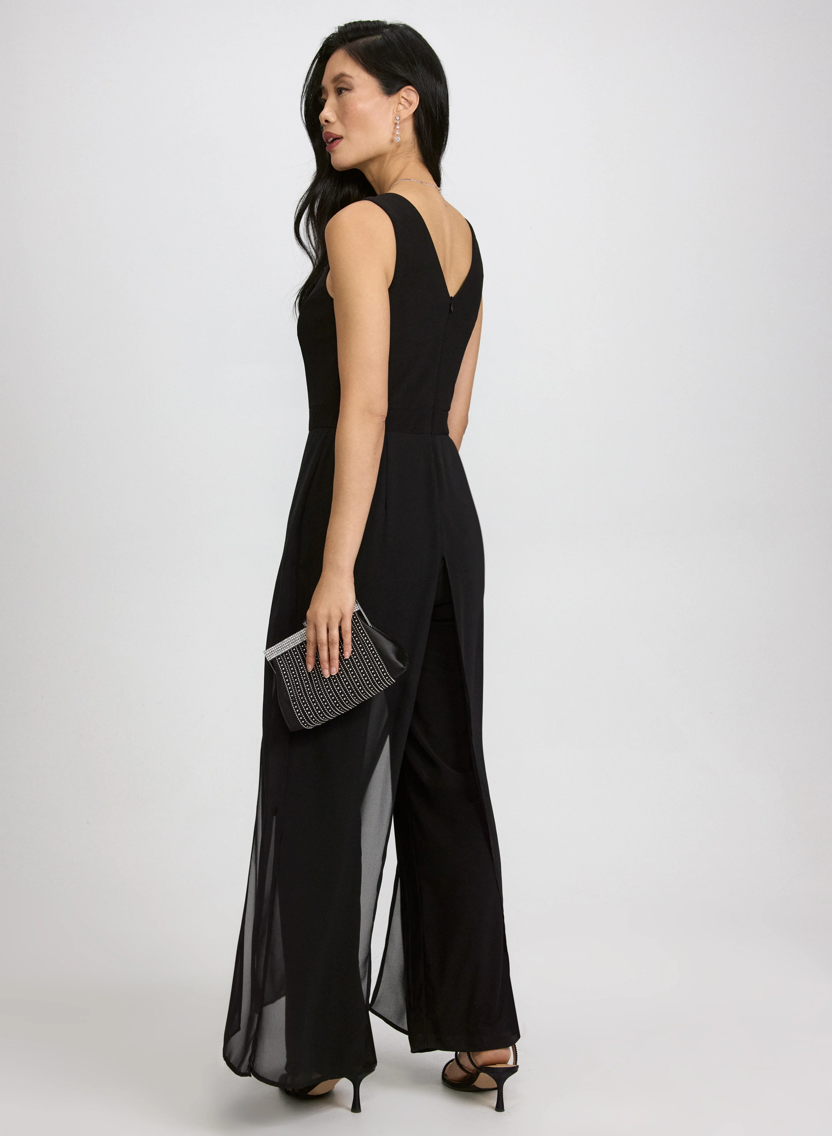 Chiffon Overlay Jumpsuit - Image 4