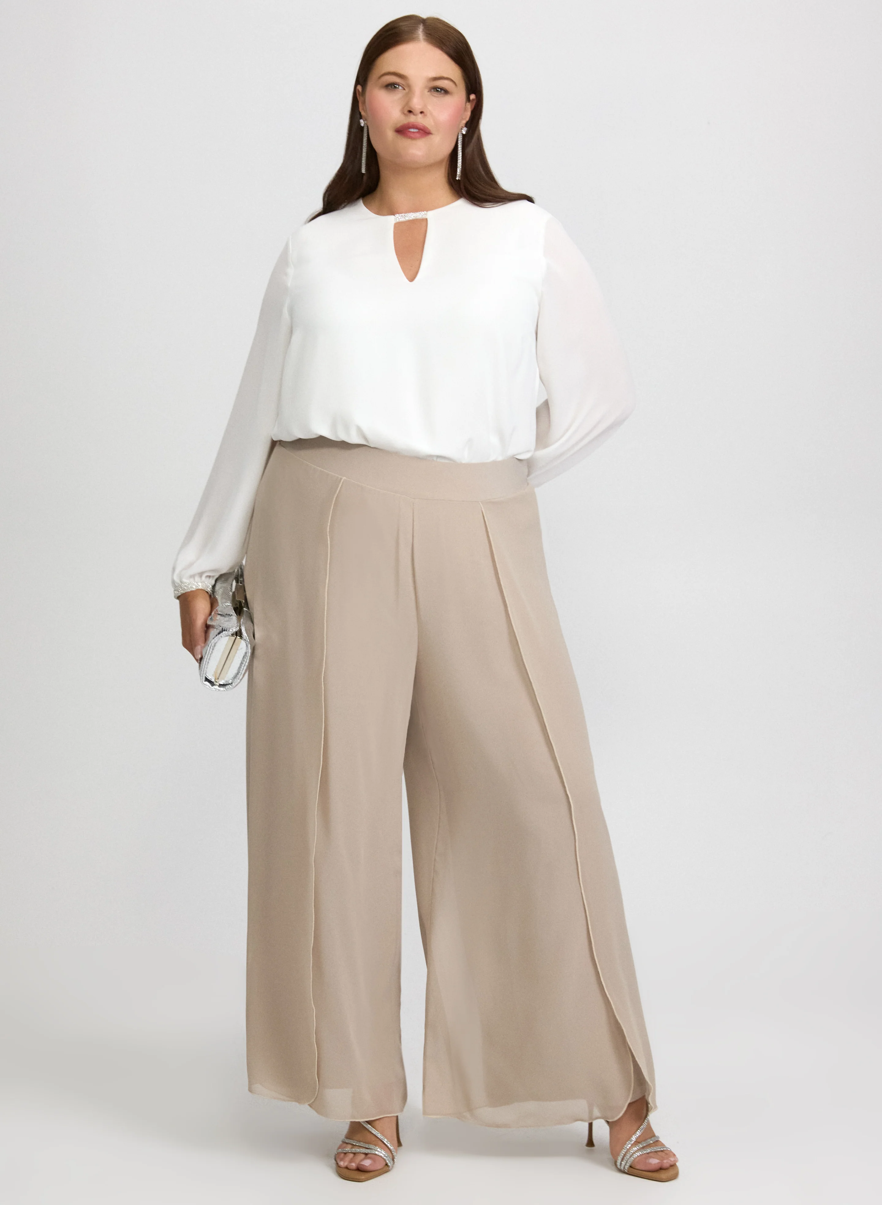 Chiffon Overlay Pants - Image 3