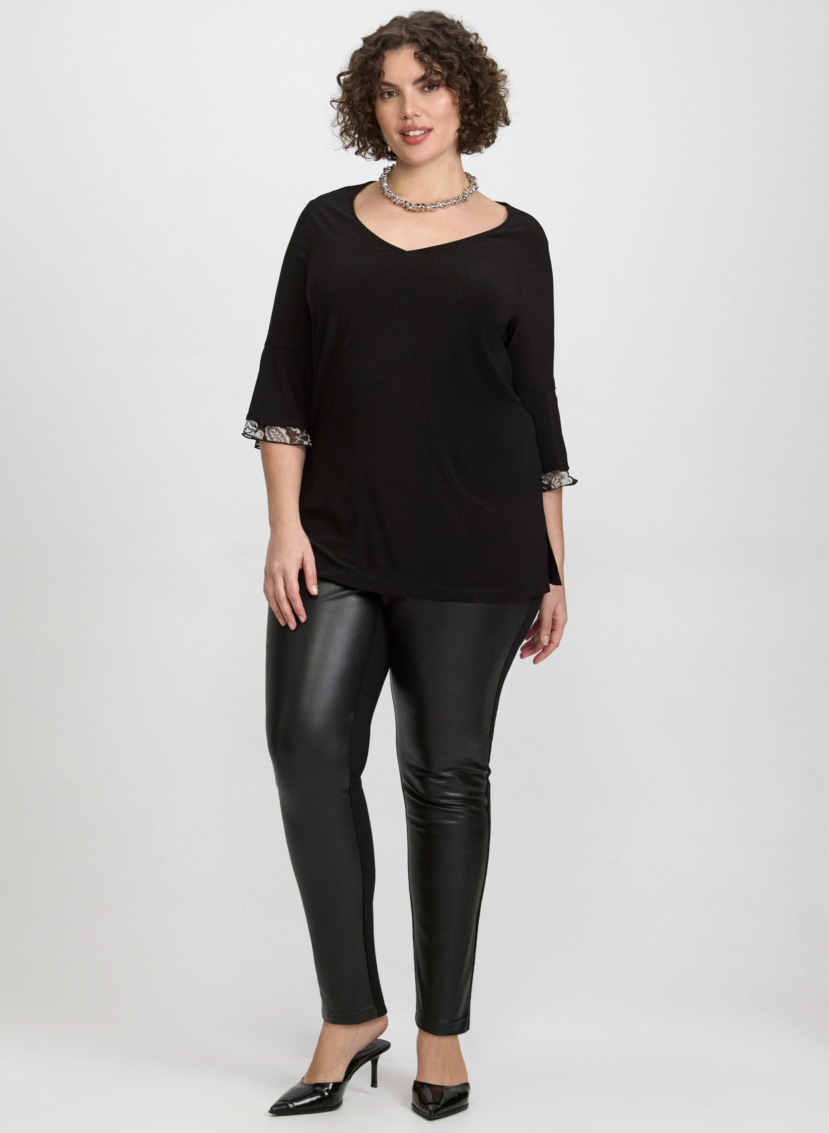 Chiffon Paisley Sleeve Top - Image 3
