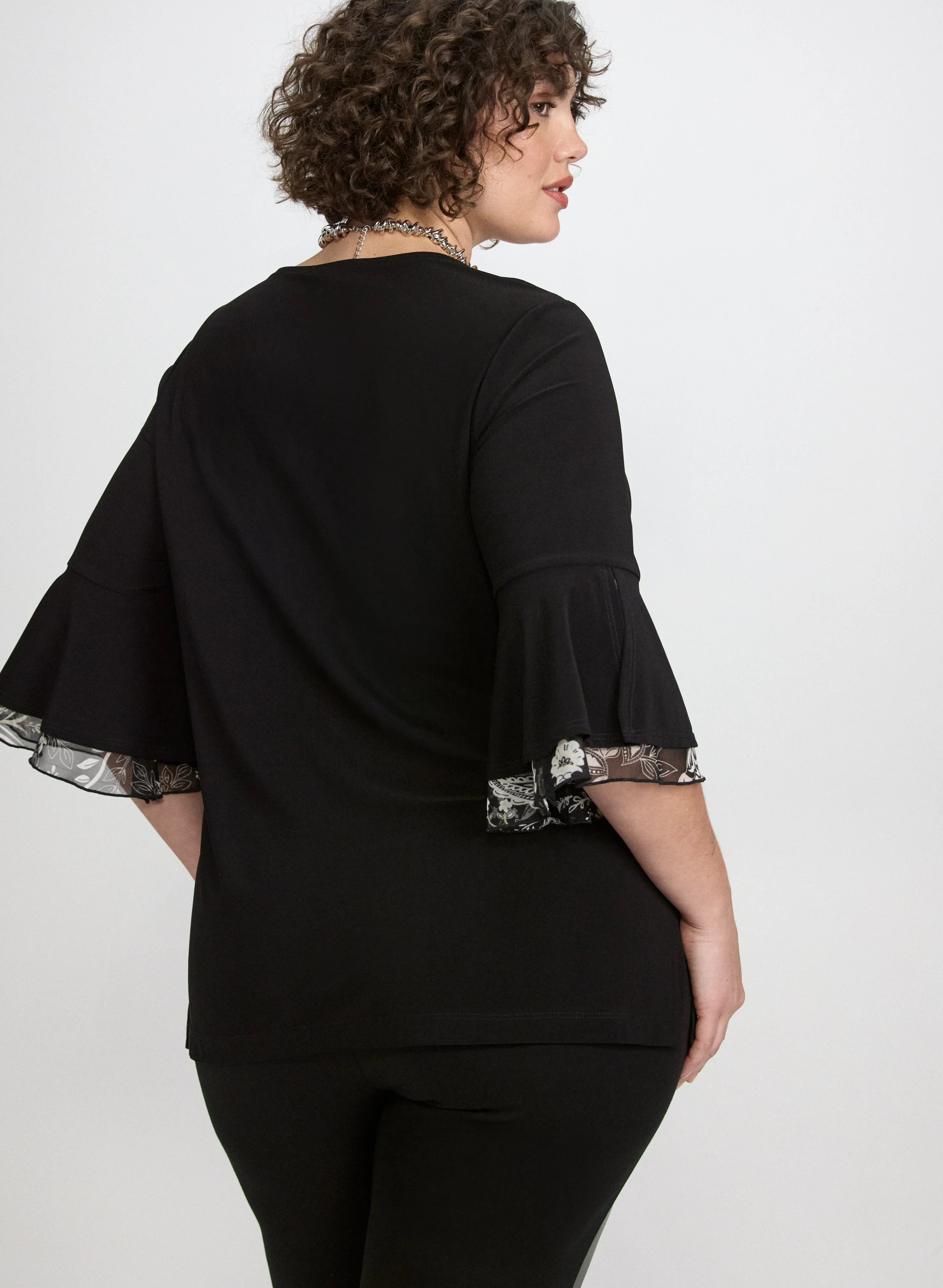 Chiffon Paisley Sleeve Top - Image 5