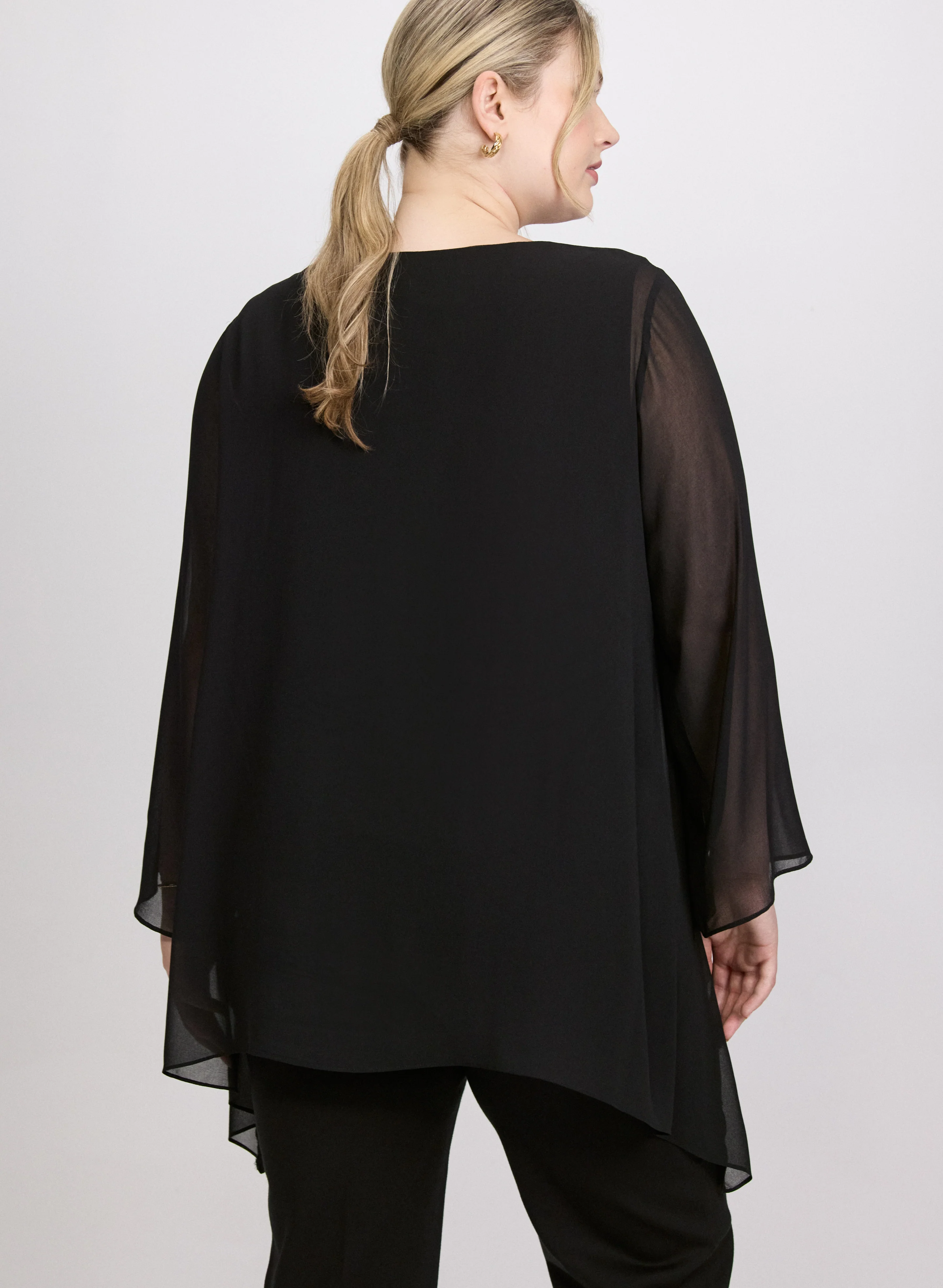 Chiffon Poncho Blouse - Image 4