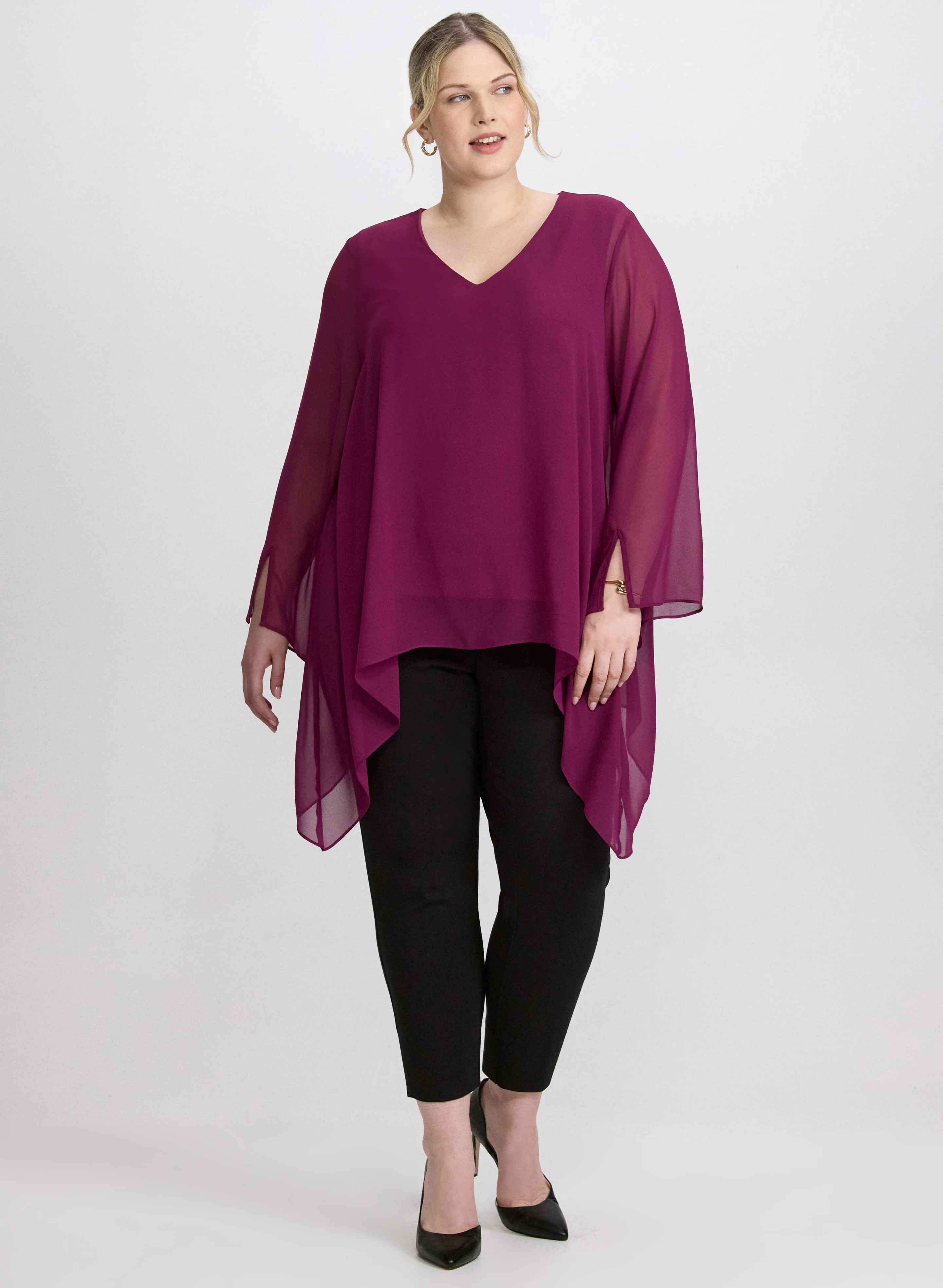 Chiffon Poncho Blouse - Image 3