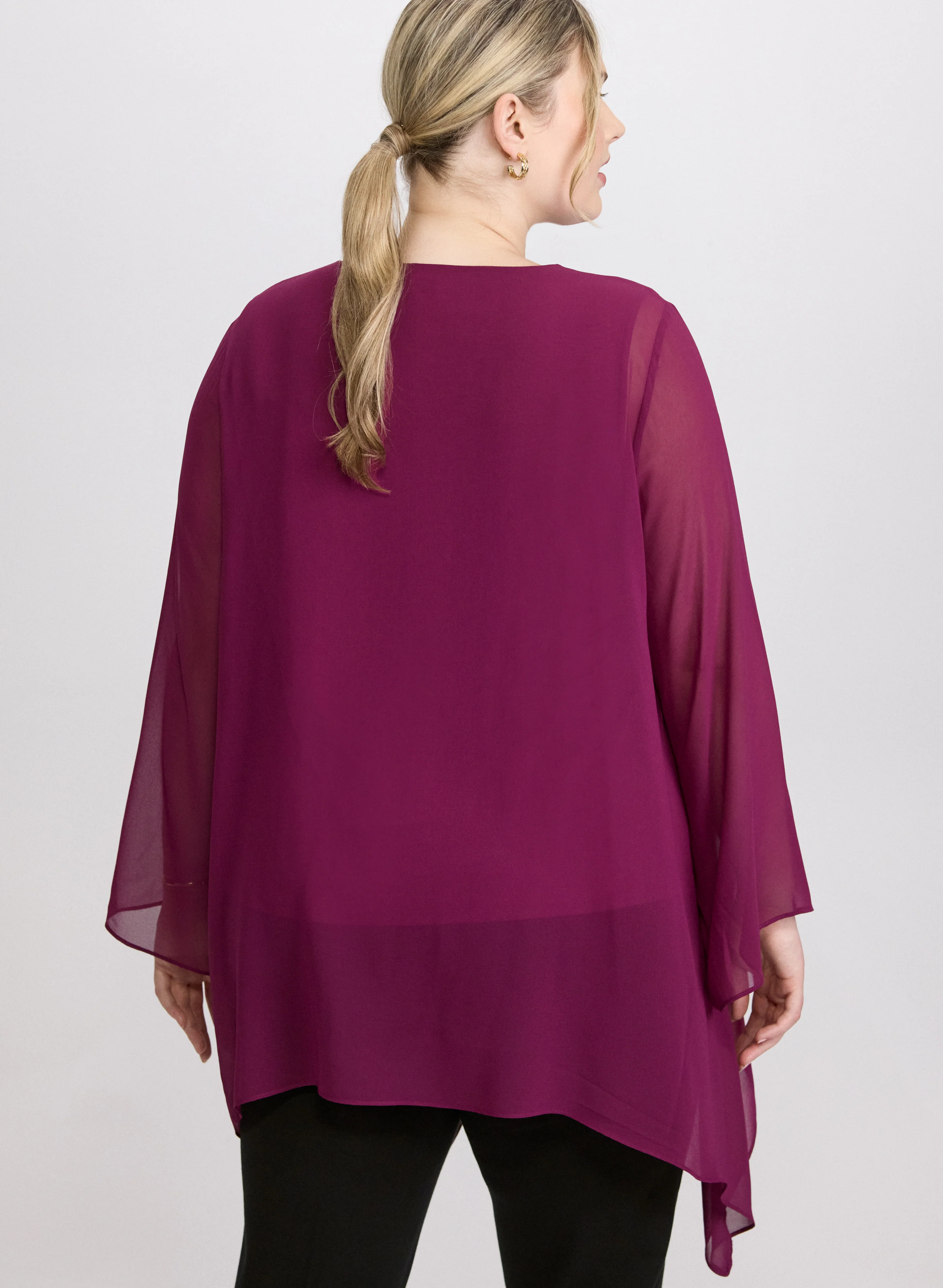 Chiffon Poncho Blouse - Image 4