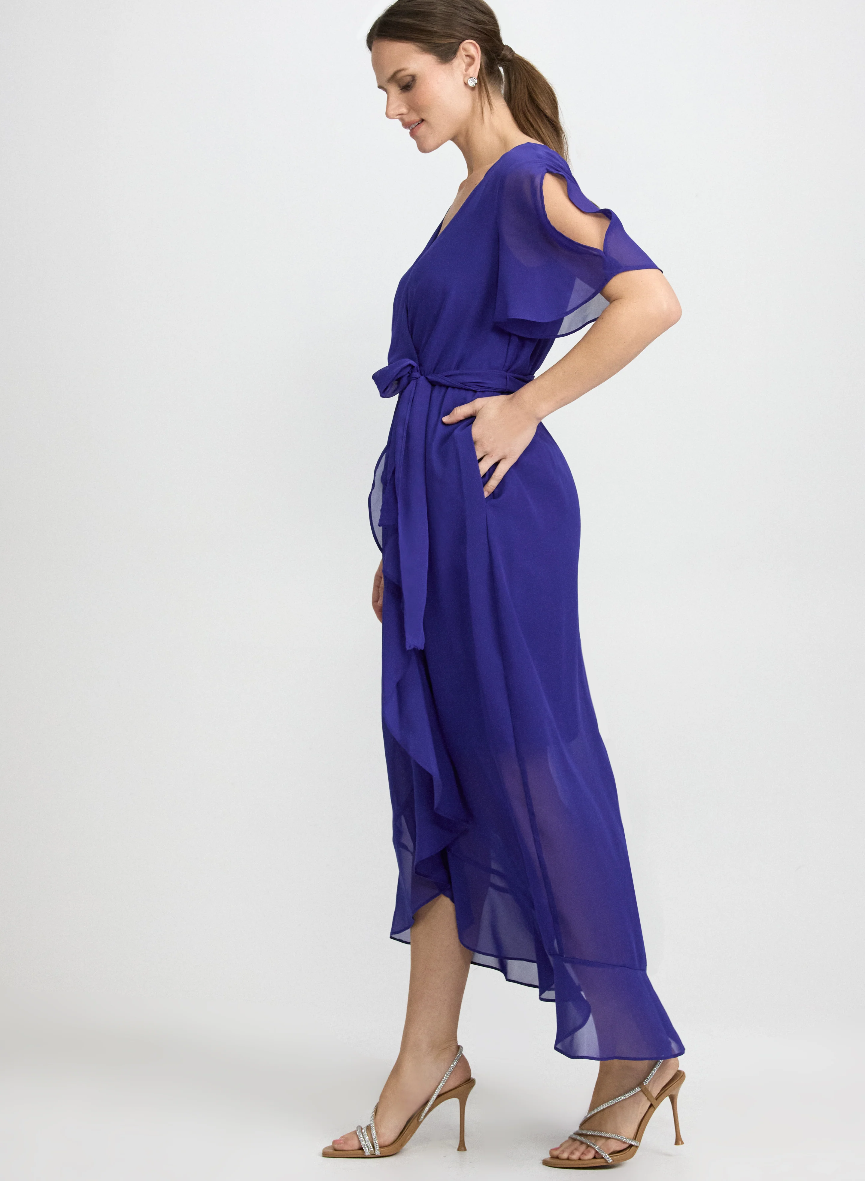 Chiffon Wrap Dress - Image 3