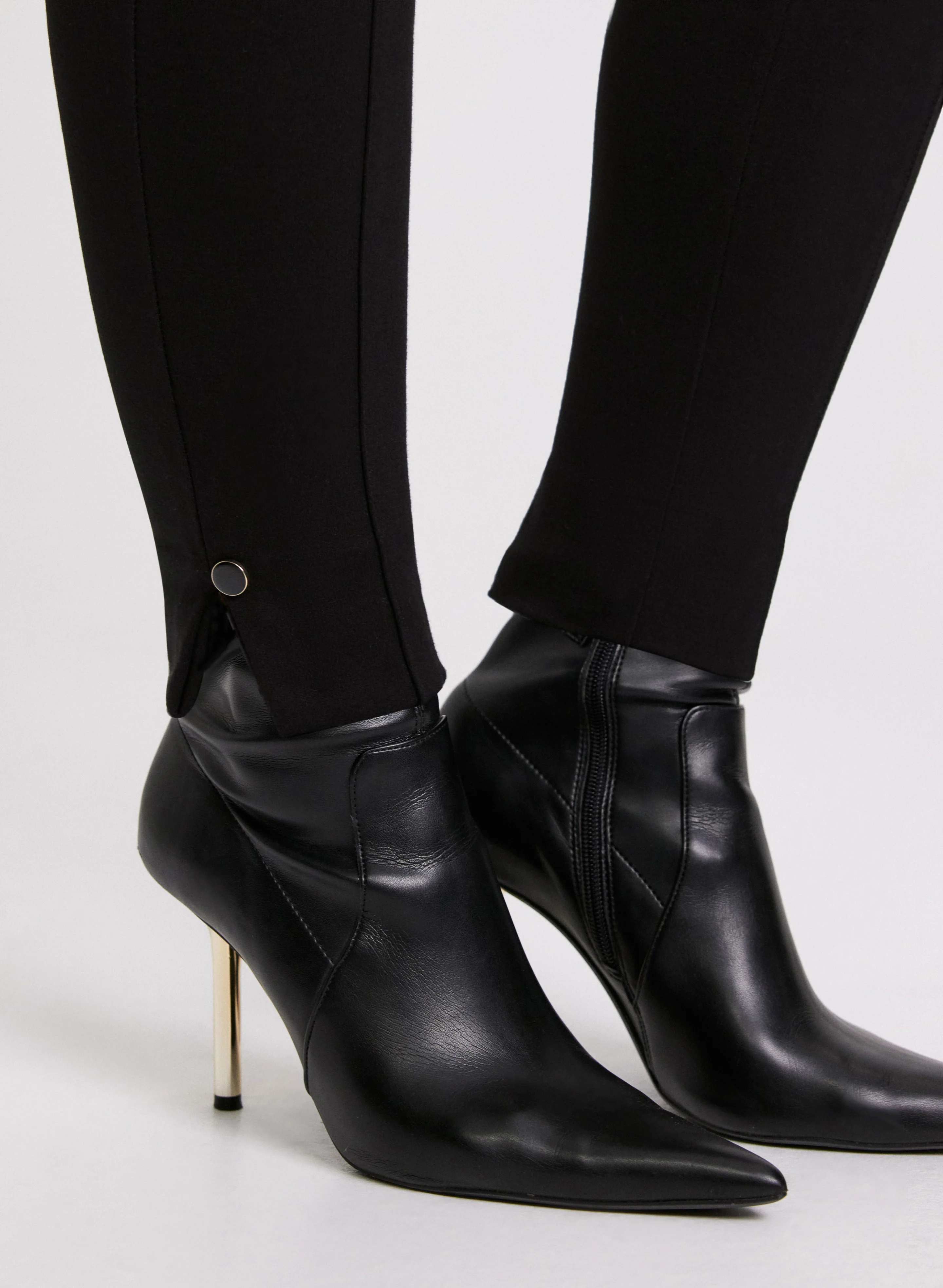 Chloe Enamel Button Hem Leggings - Regular - Image 5