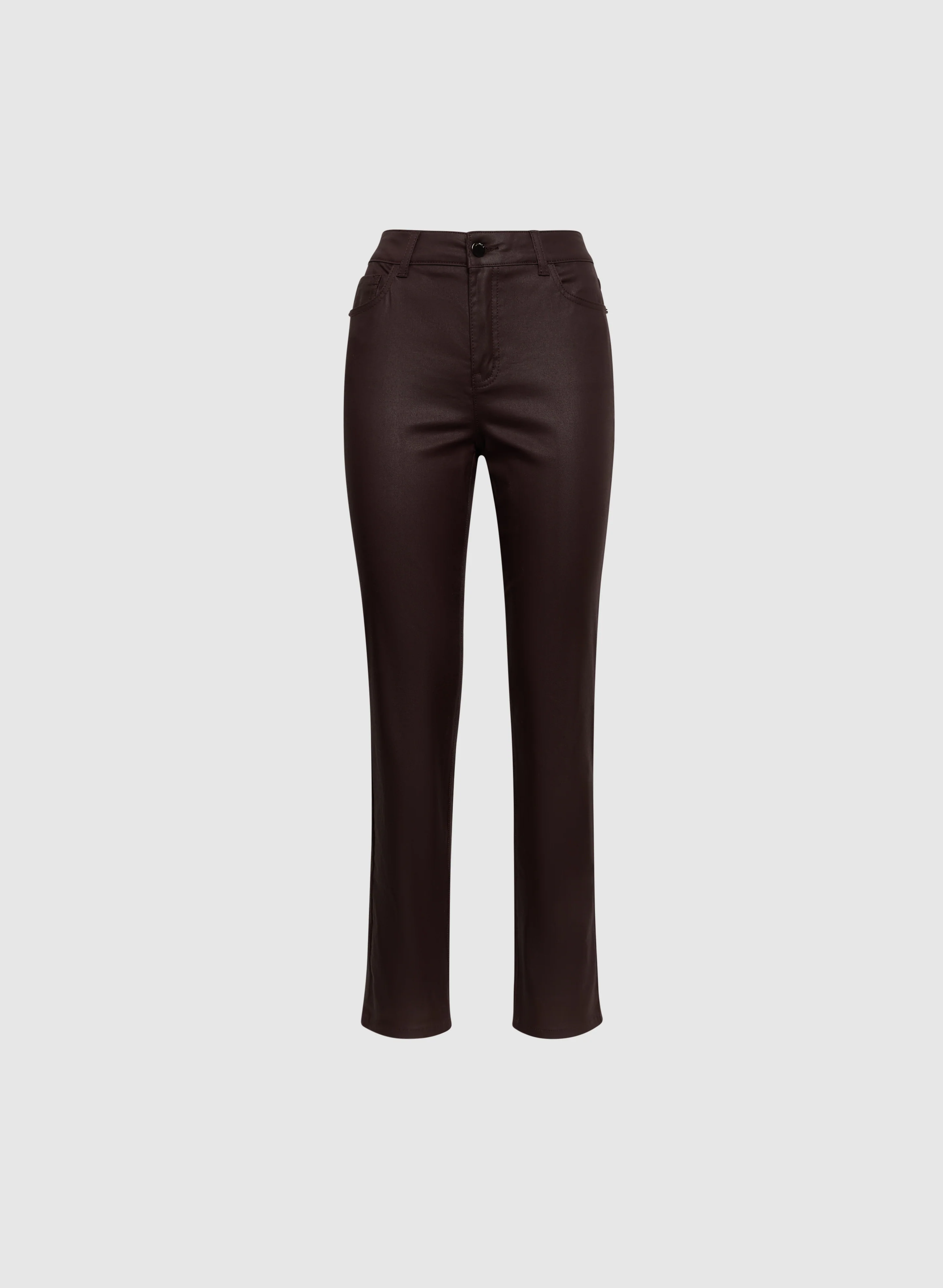 Coated Slim Leg Jeans - Image 6