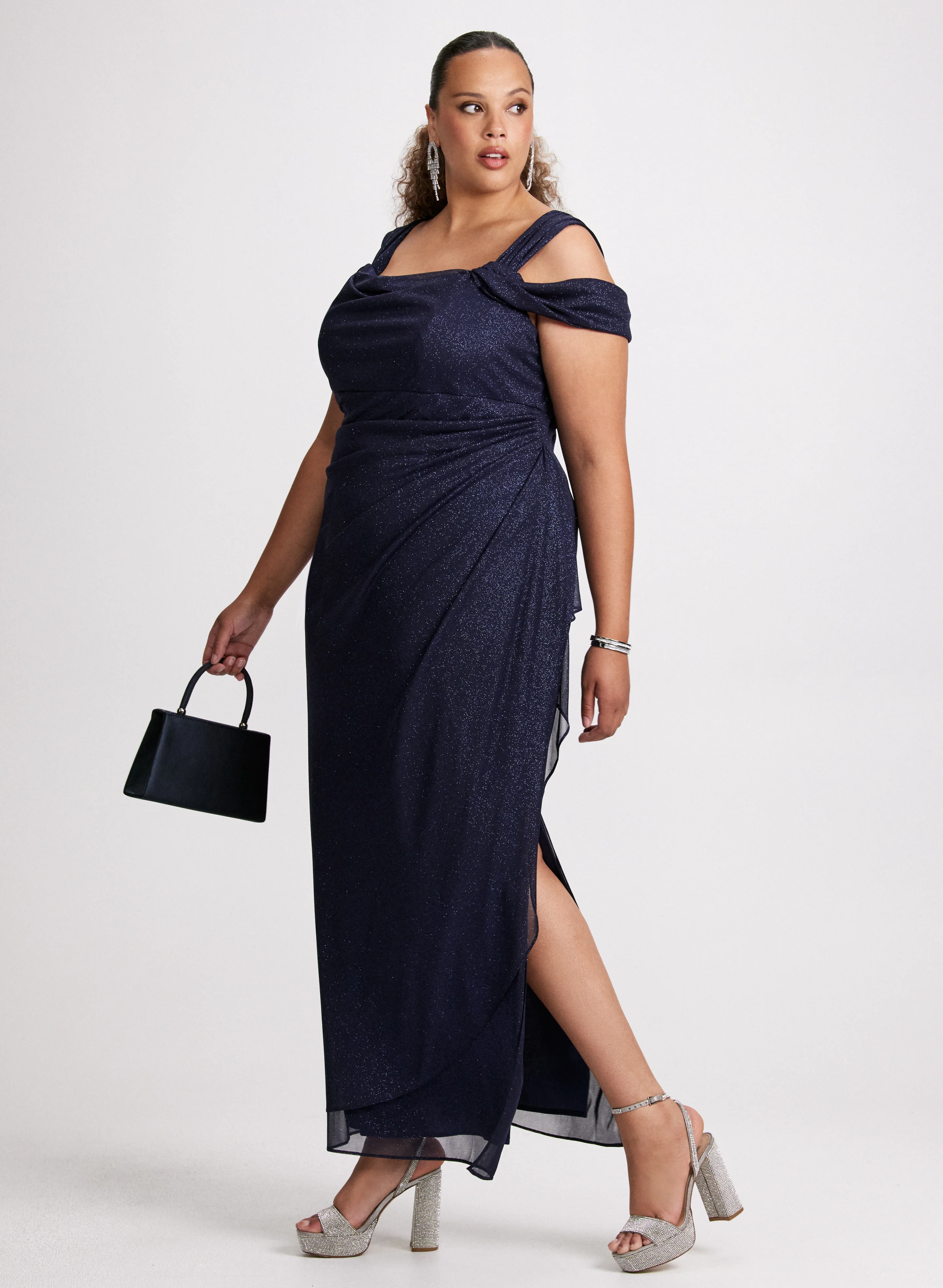 Cold Shoulder Empire Waist Dress - Image 3