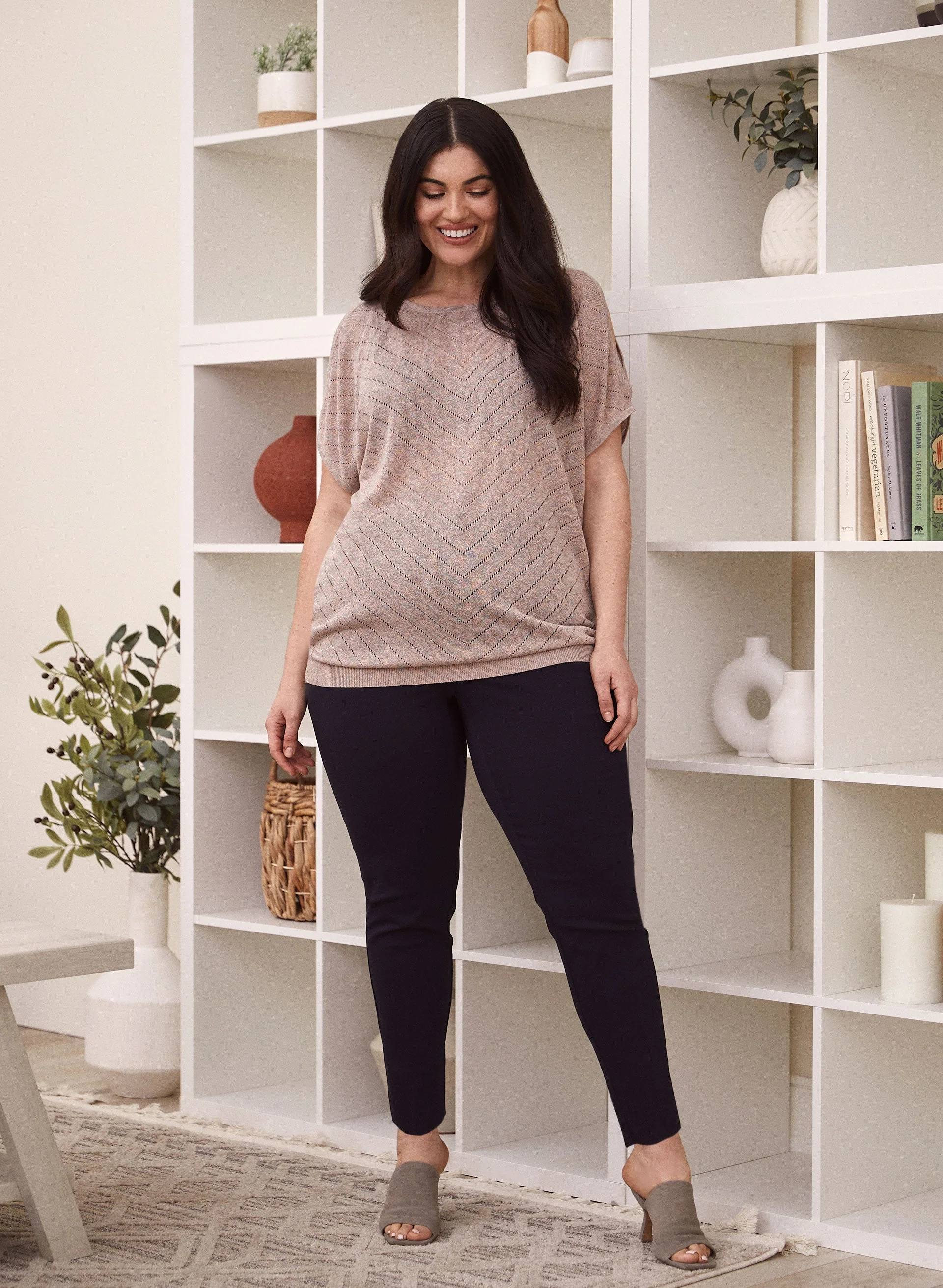 Cold Shoulder Short Sleeve Sweater - Image 4