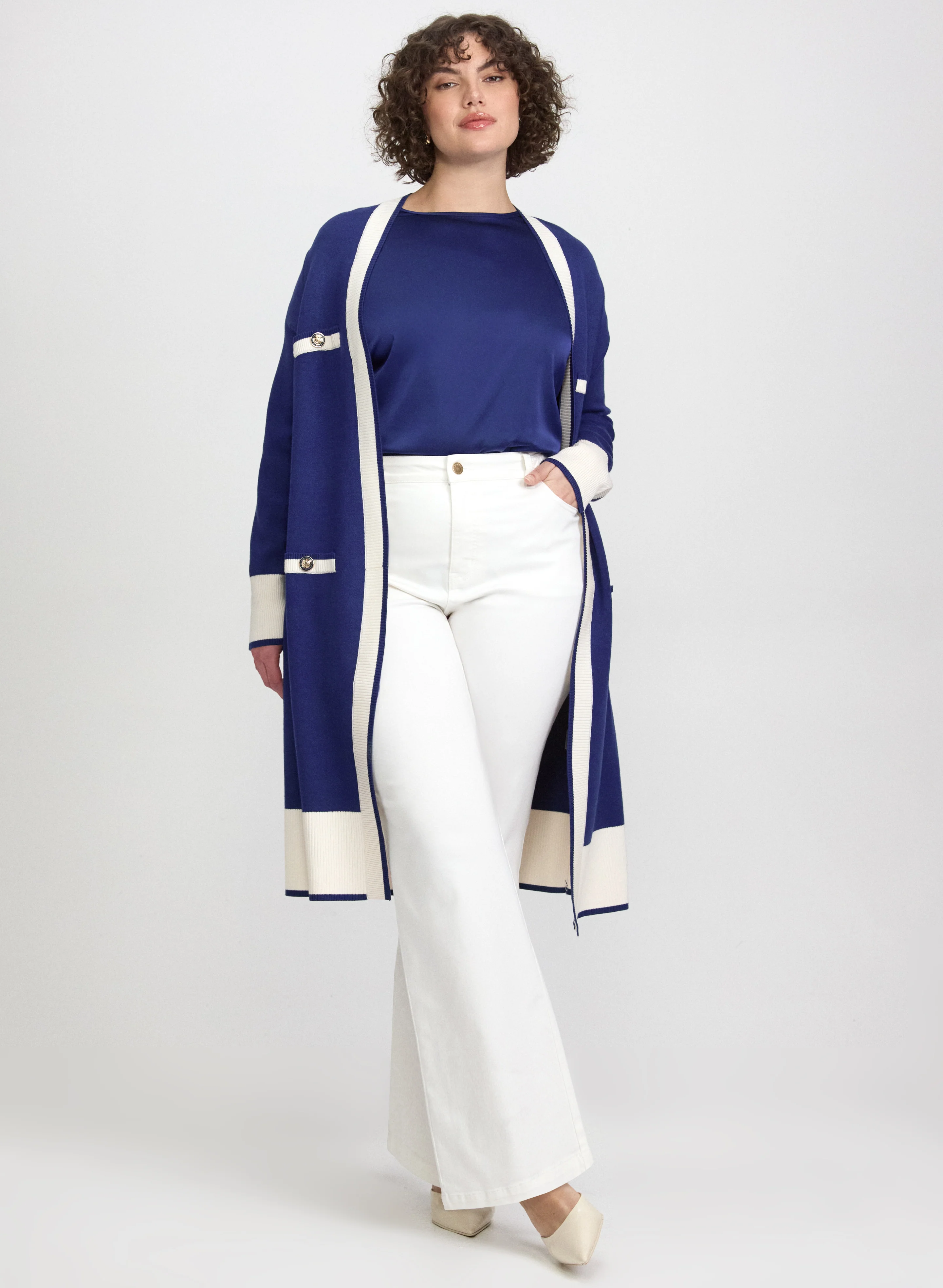 Colour Block Cardigan - Image 2