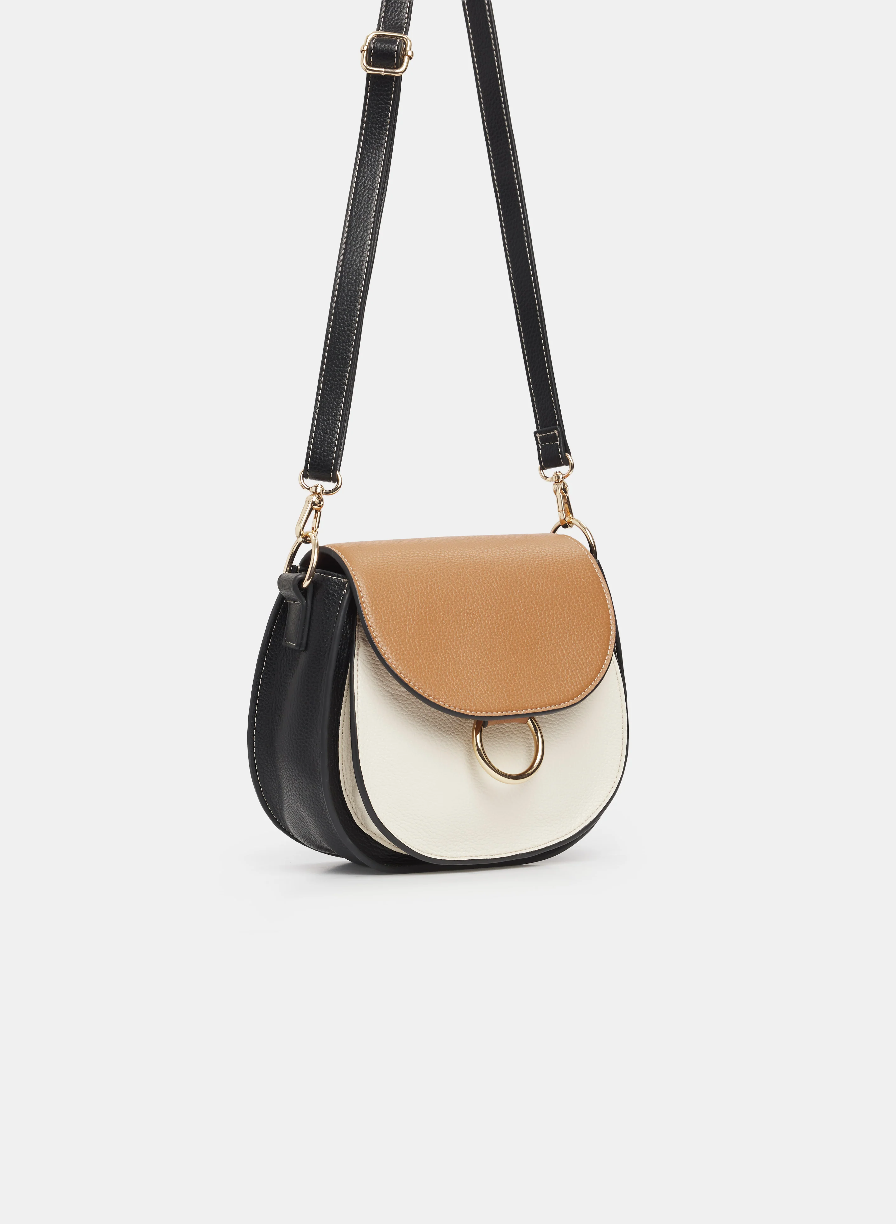 Colour Block Saddle Bag - Image 3