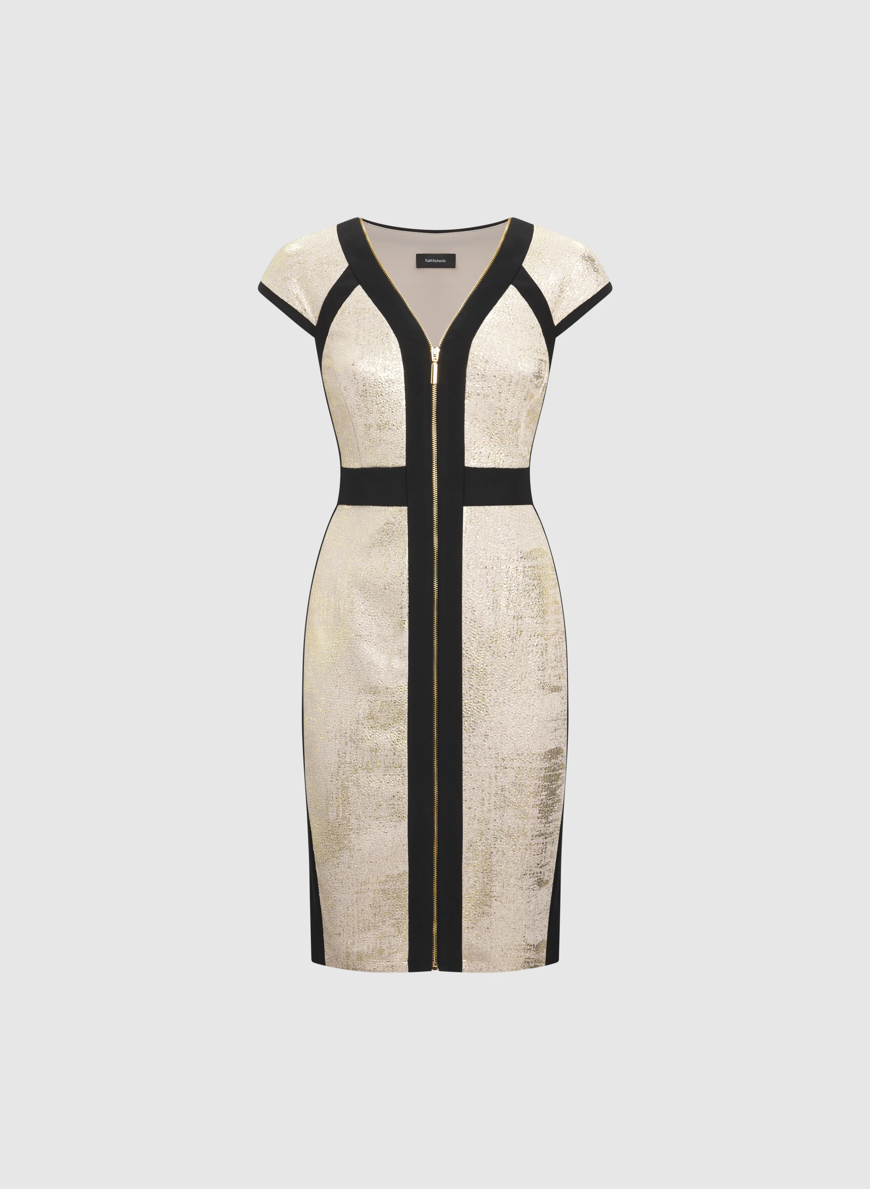 Colour Block Zip-Front Dress - Image 6