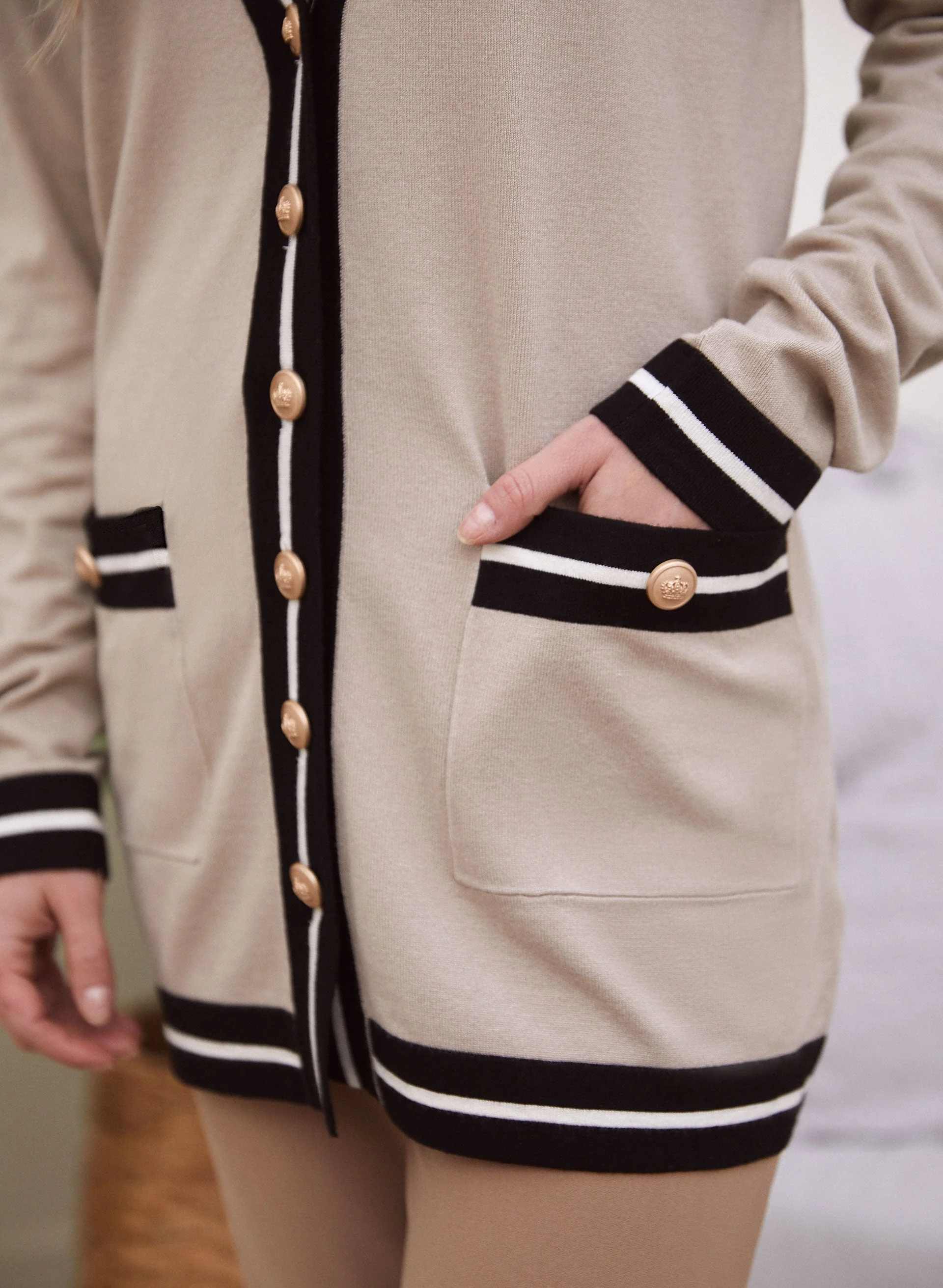 Contrast Detail Cardigan - Image 3