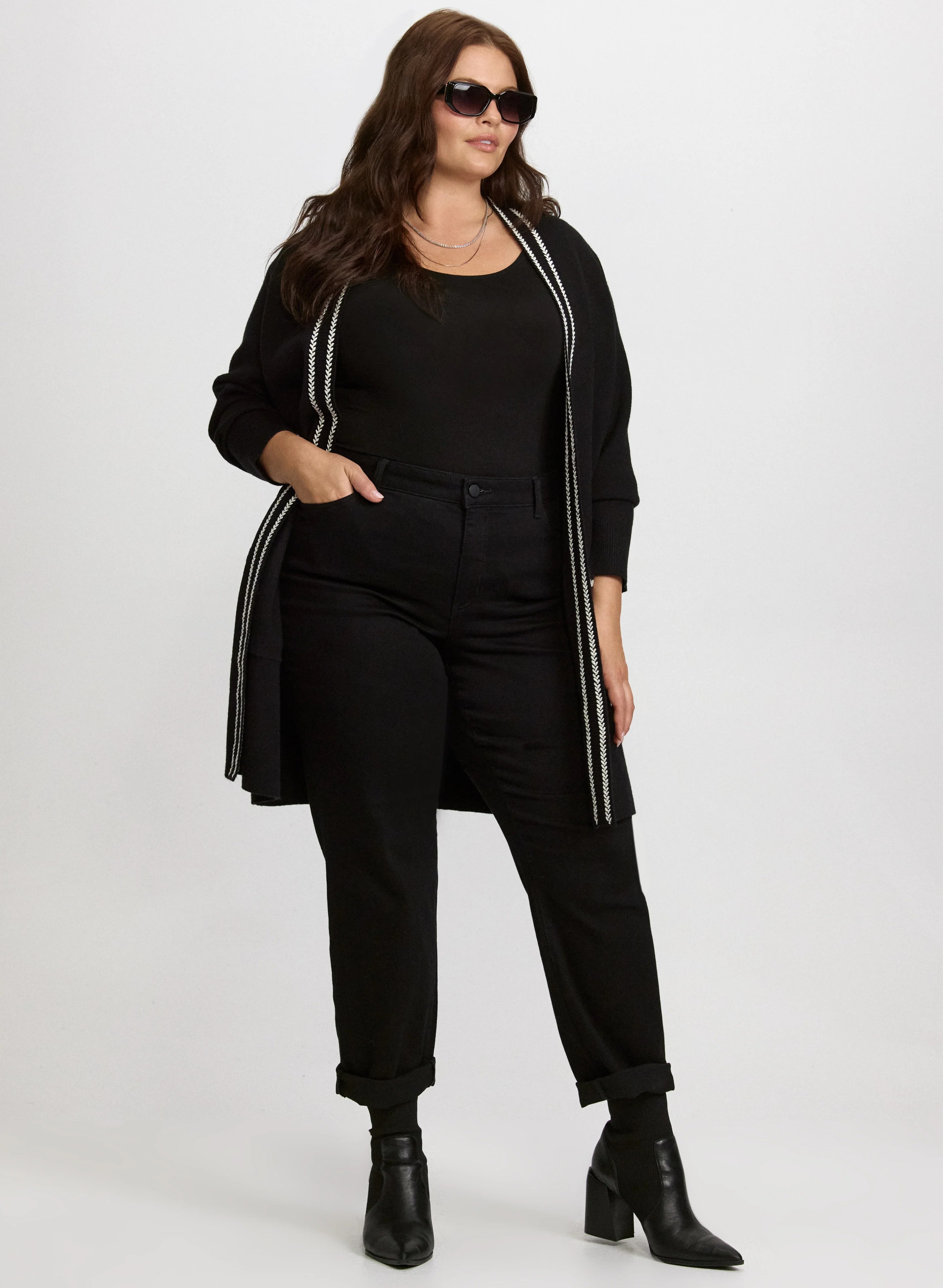 Contrast Stitch Cardigan - Image 3
