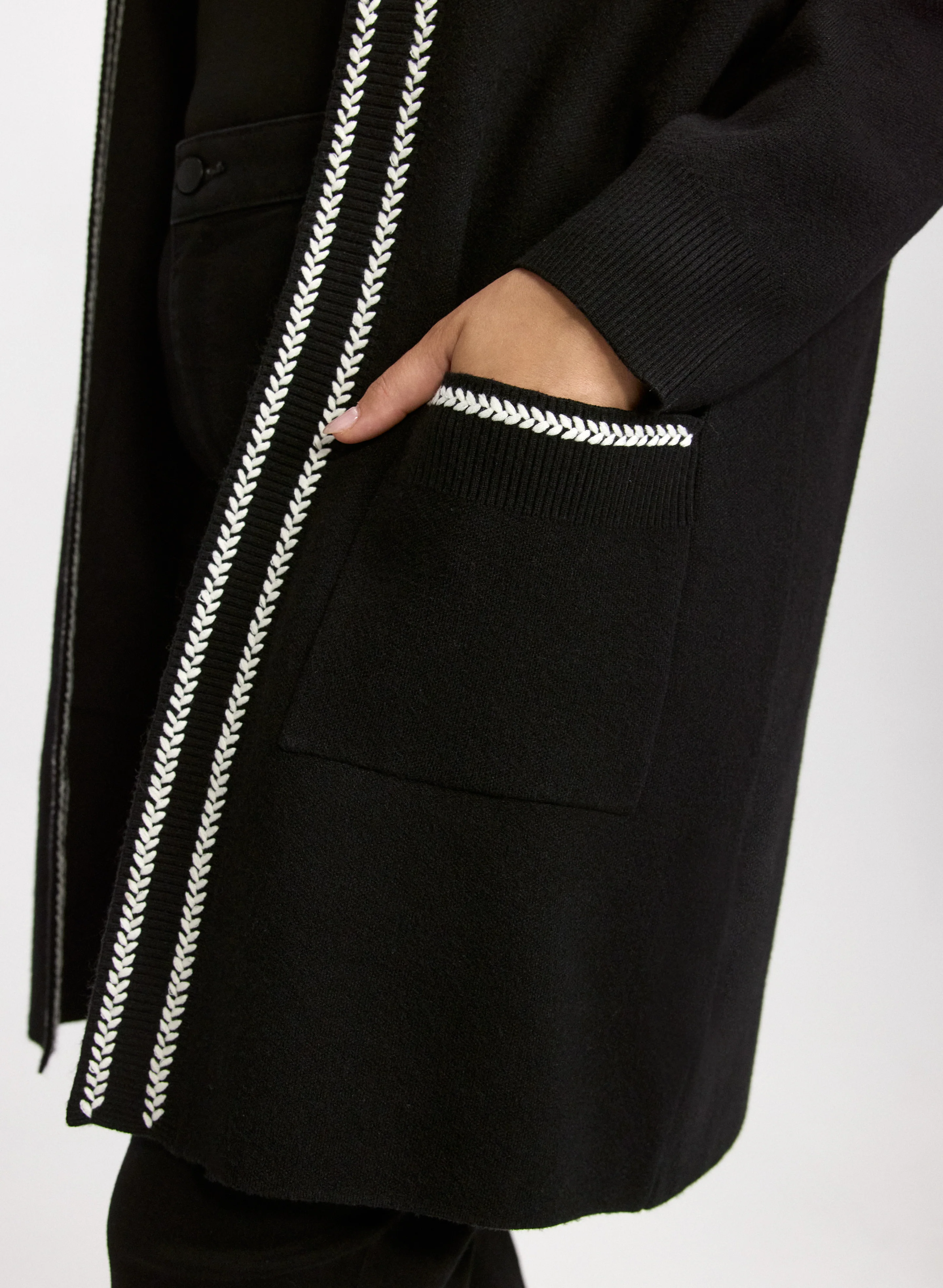 Contrast Stitch Cardigan - Image 5