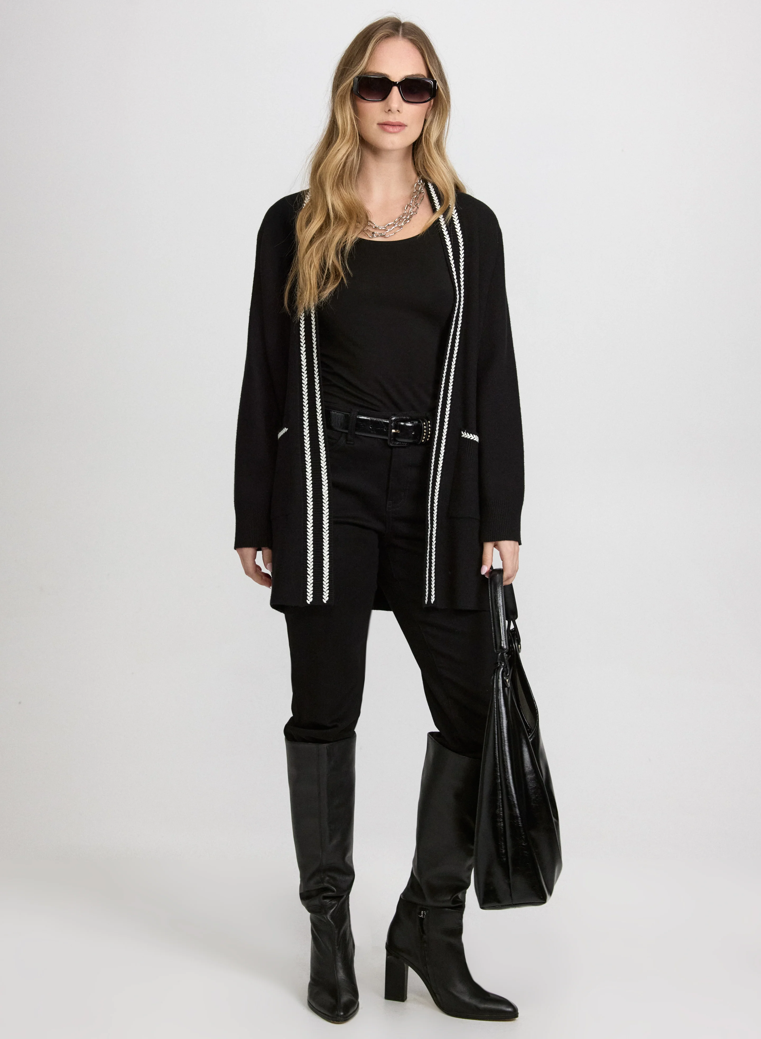 Contrast Stitch Cardigan - Image 3