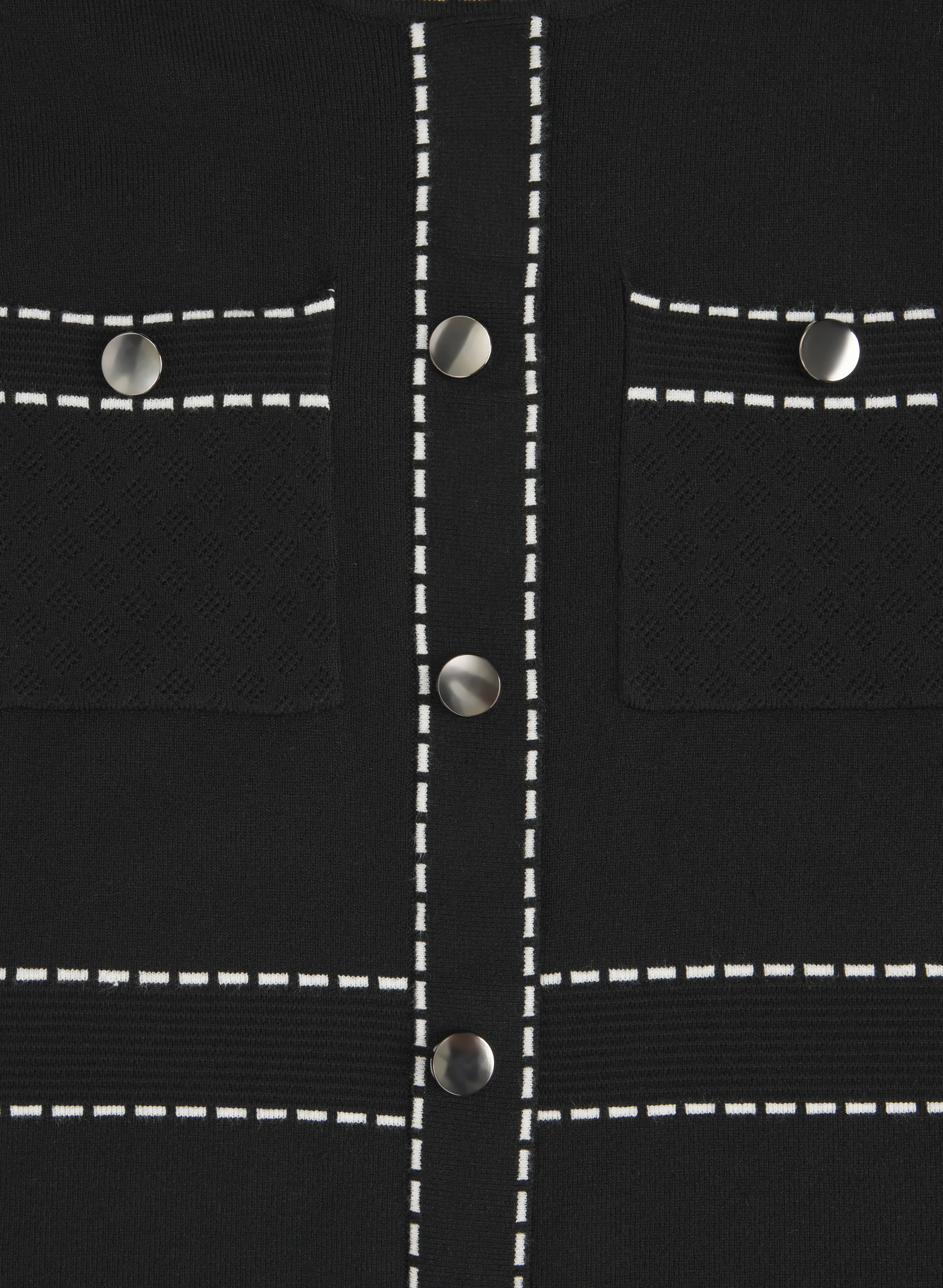 Contrast Stitch Sweater Dress - Image 7