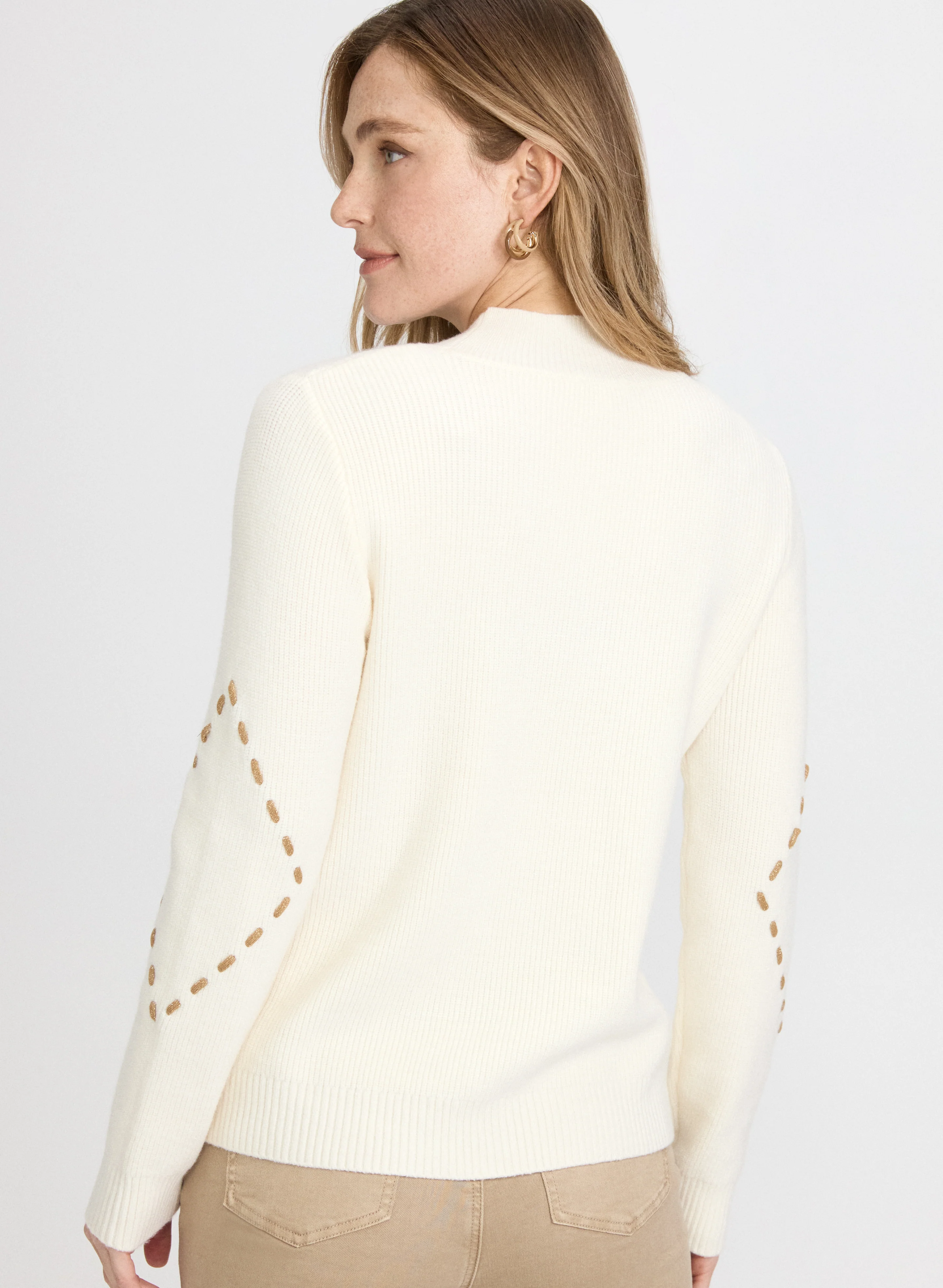 Contrast Stitch Sweater - Image 3