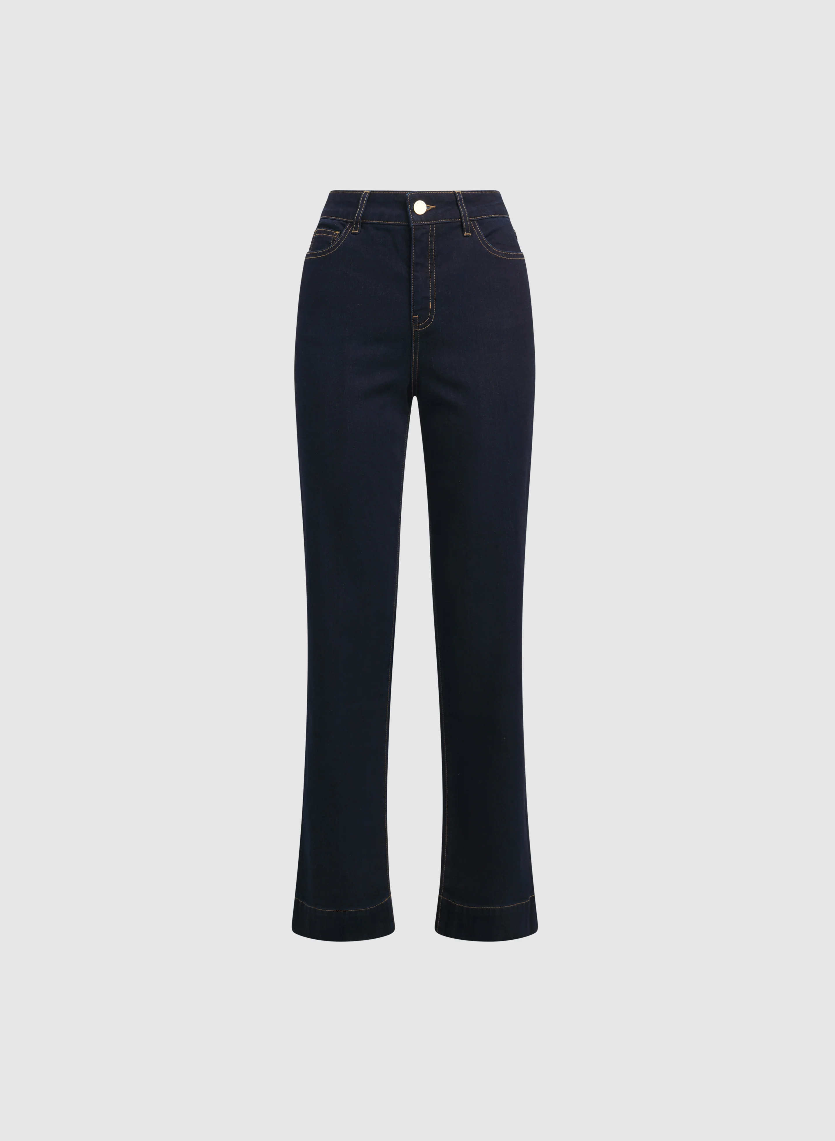 Contrast Stitch Wide-Leg Jeans - Image 7