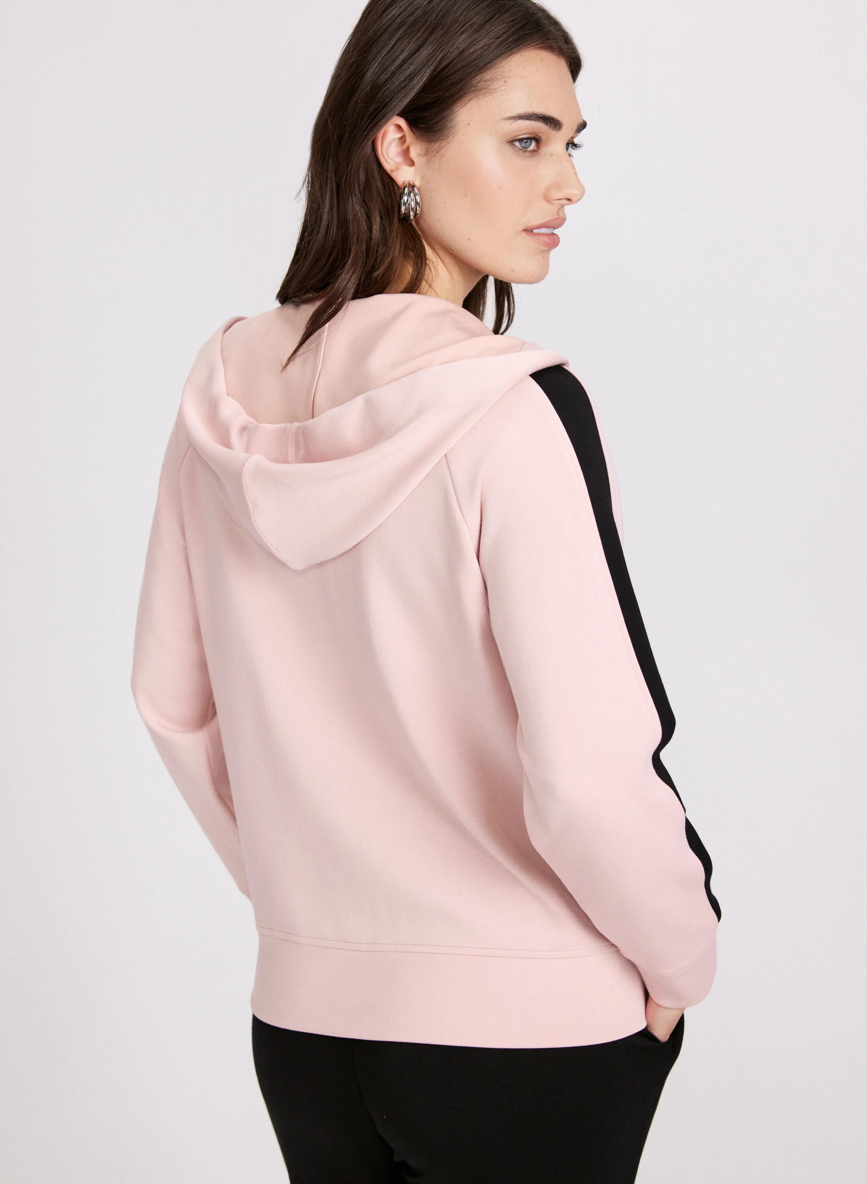 Contrast Stripe Zip-Up Top - Image 3