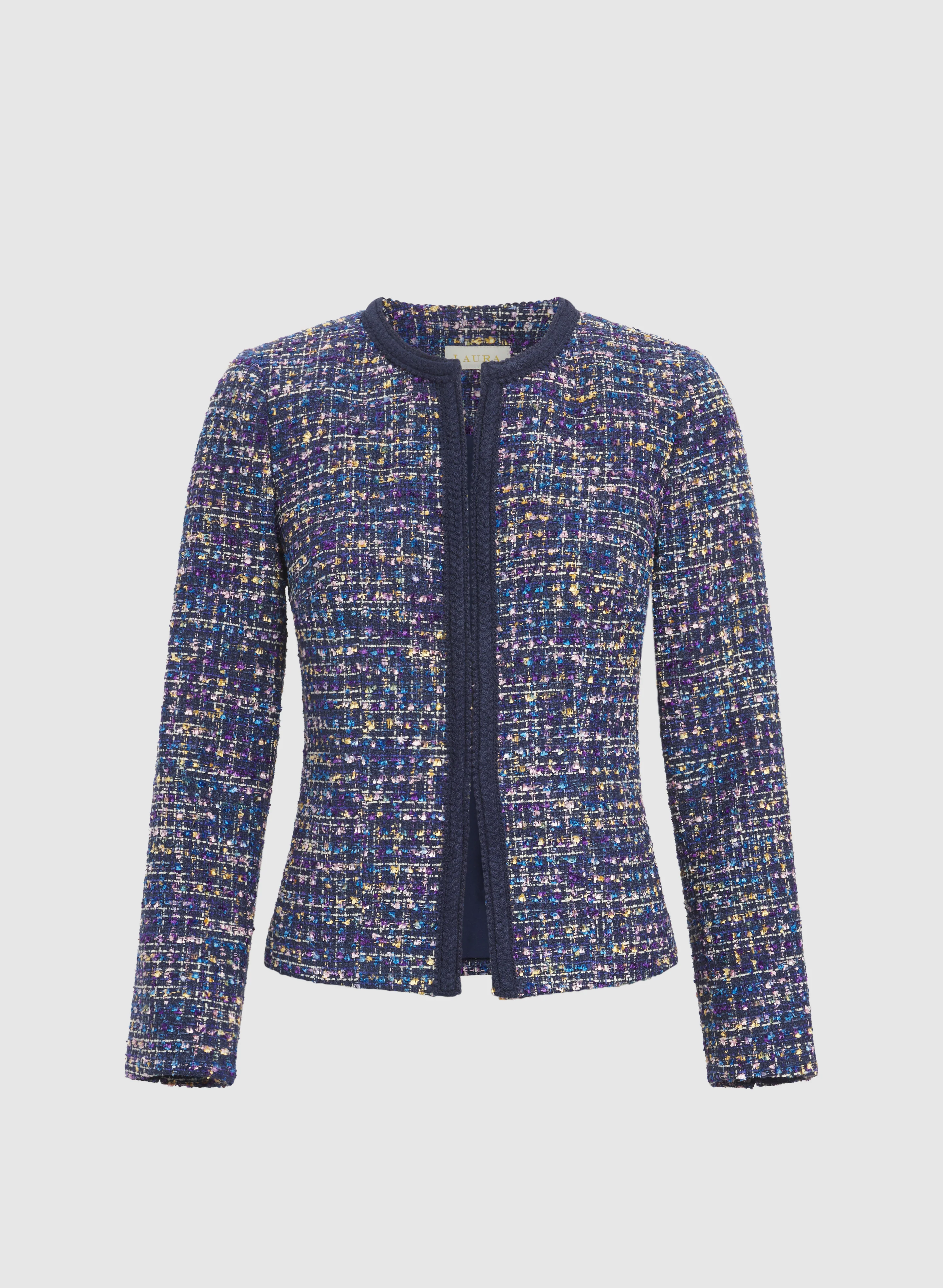 Contrast Trim Tweed Jacket - Image 6