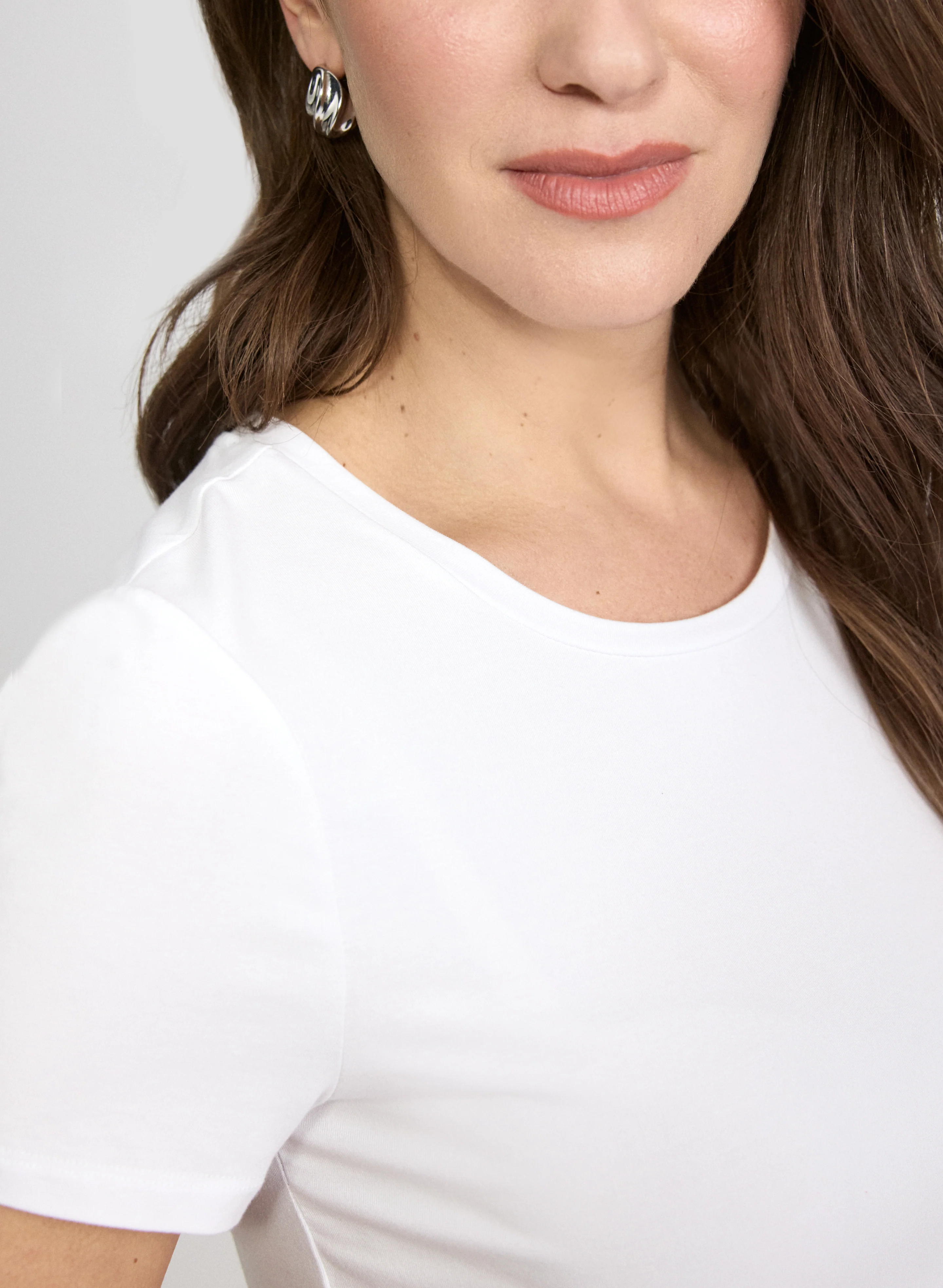 Cotton-Blend Crew Neck T-Shirt - Image 5