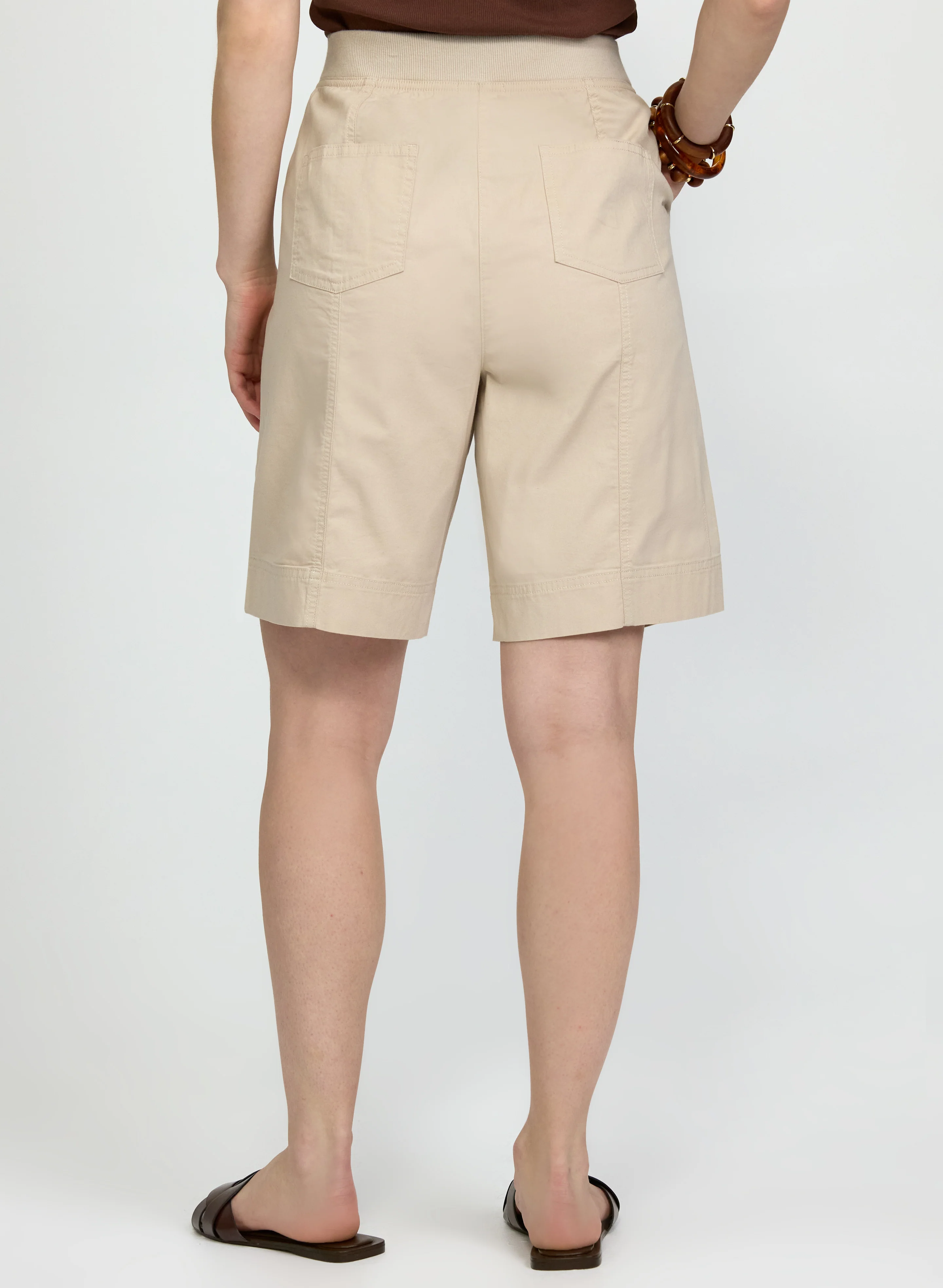 Cotton-Blend Drawstring Shorts - Image 3