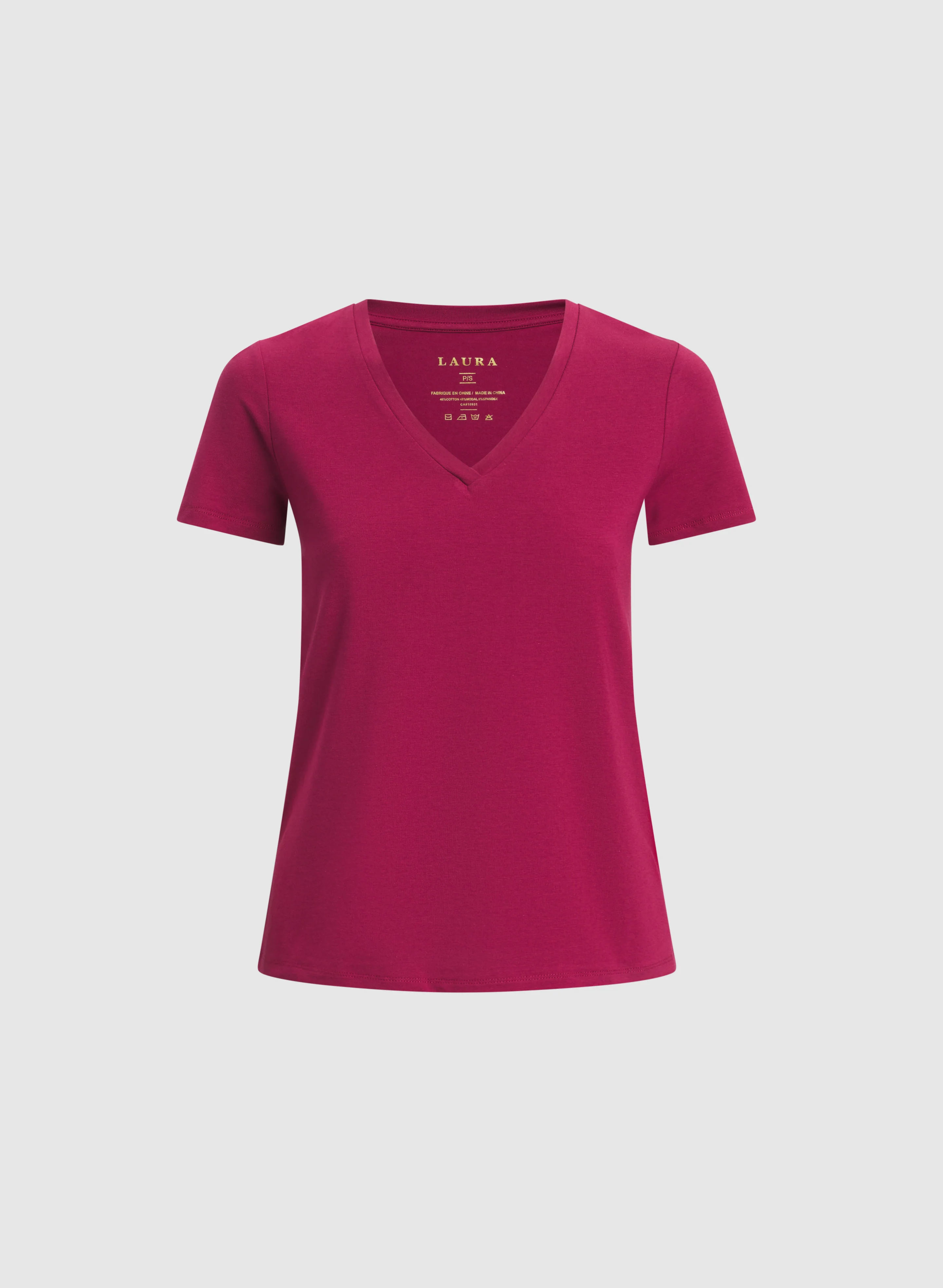 Cotton-Blend V-Neck T-Shirt - Image 6