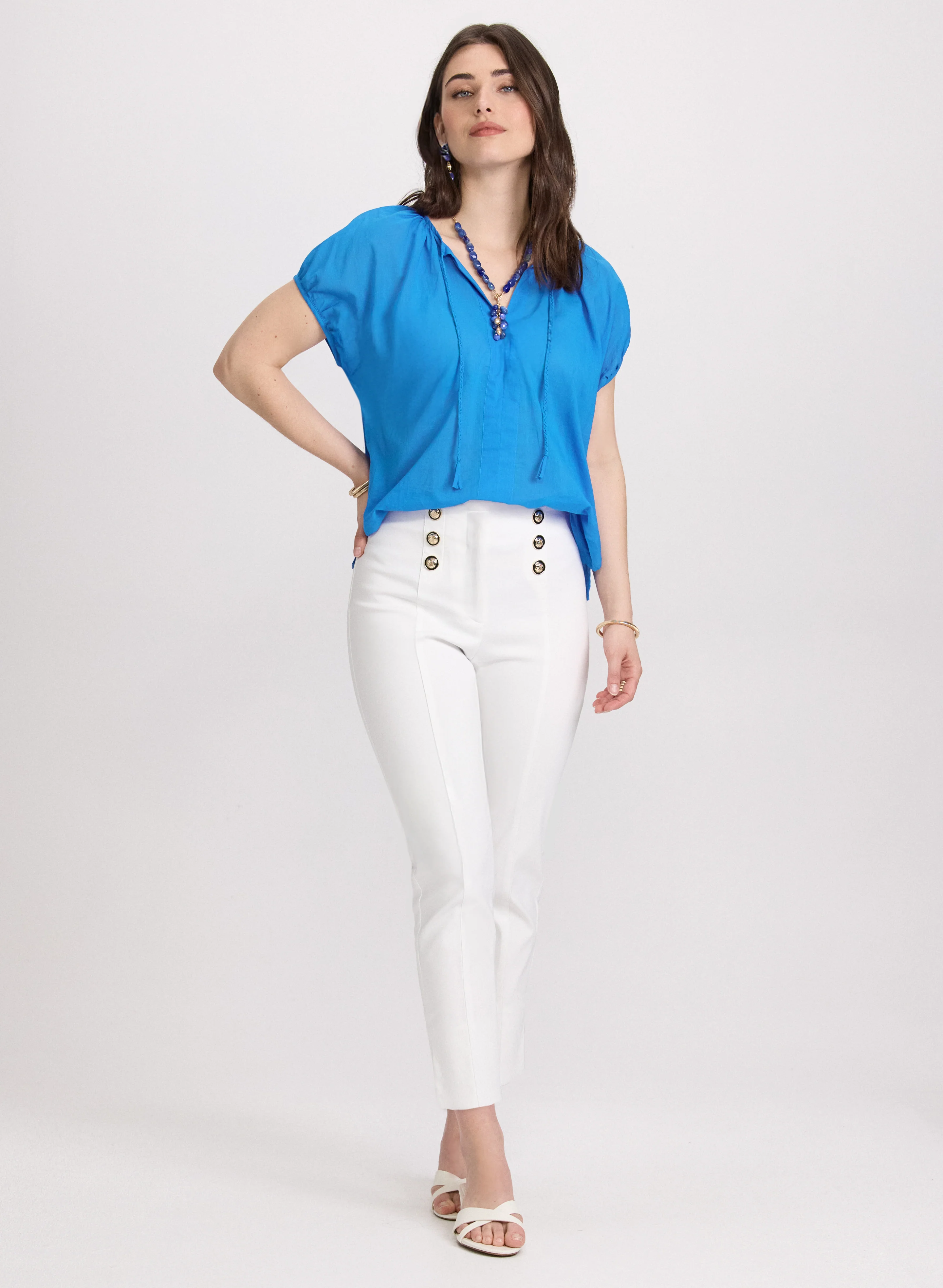 Cotton Puff Sleeve Blouse - Image 3