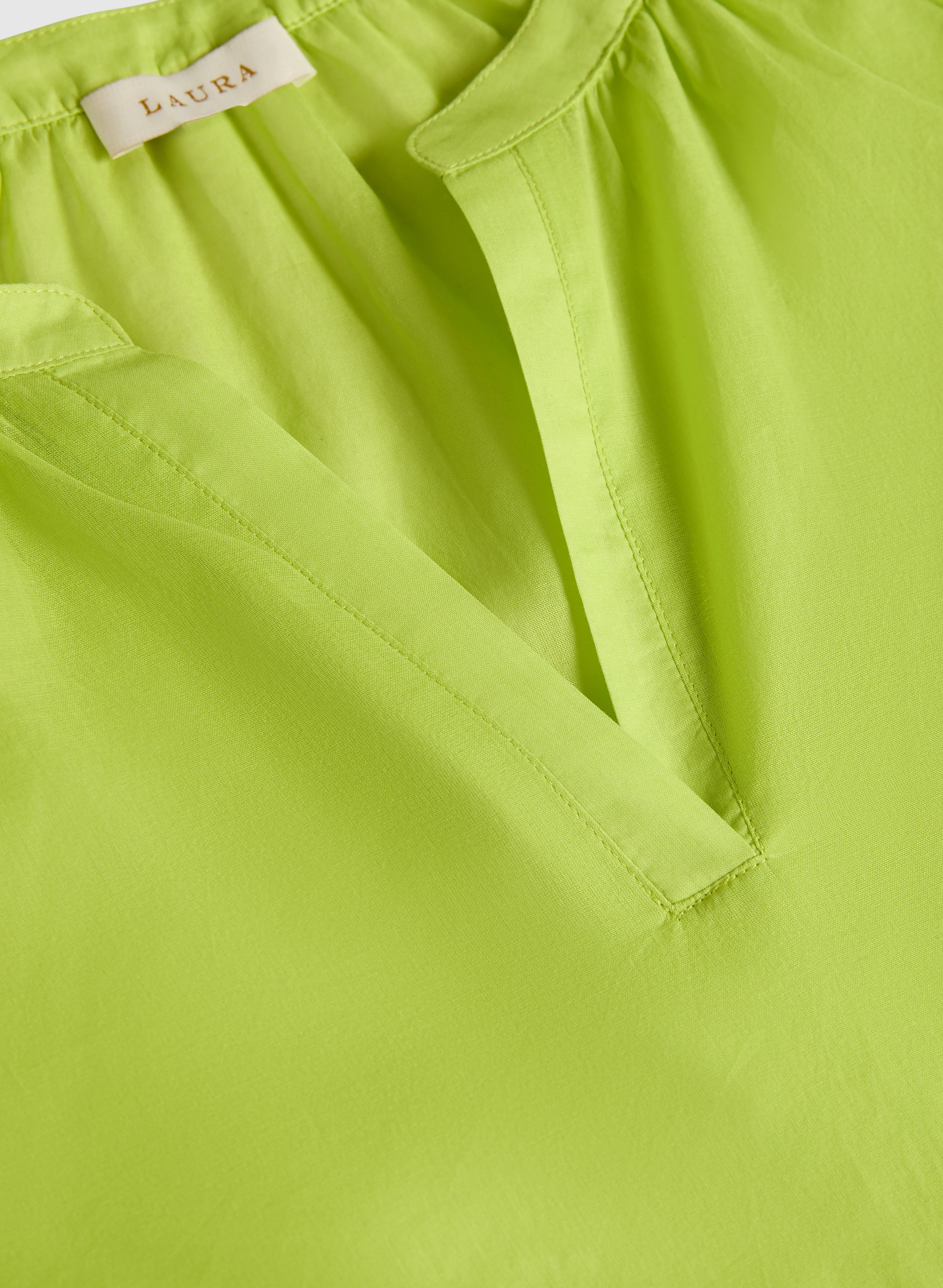 Cotton Split Neck Blouse - Image 7