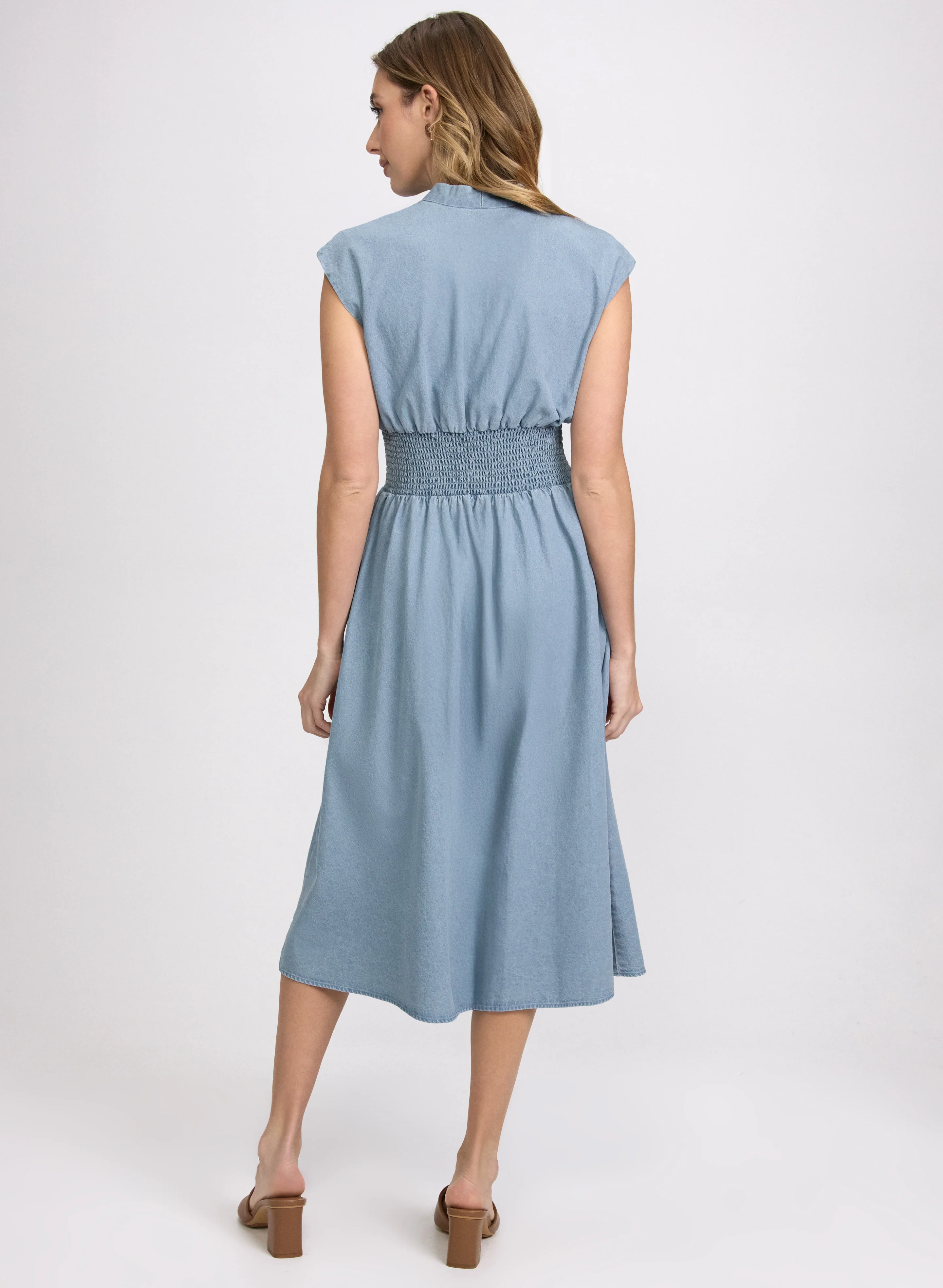 Cotton Zip-Front Dress - Image 4