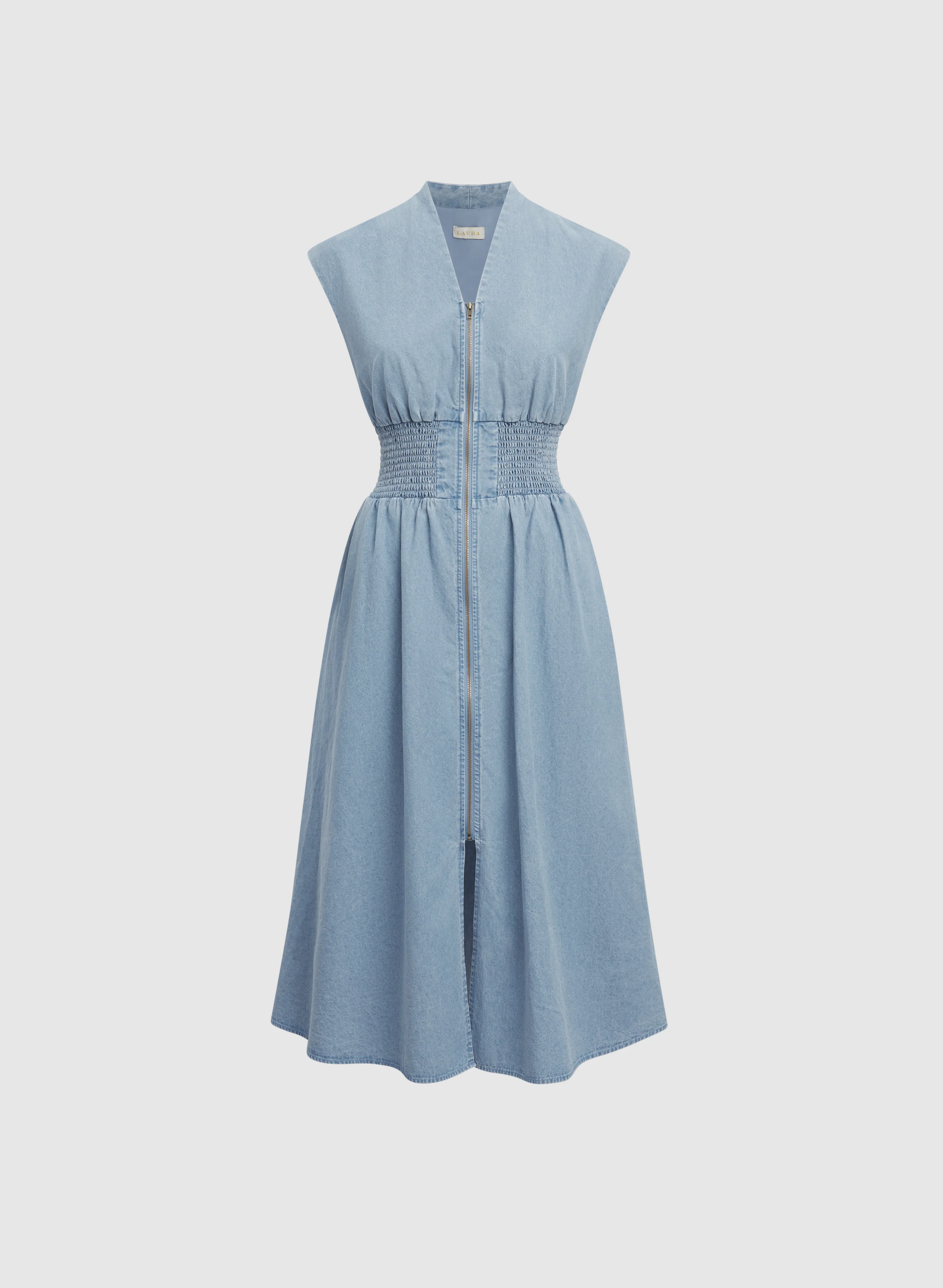 Cotton Zip-Front Dress - Image 5