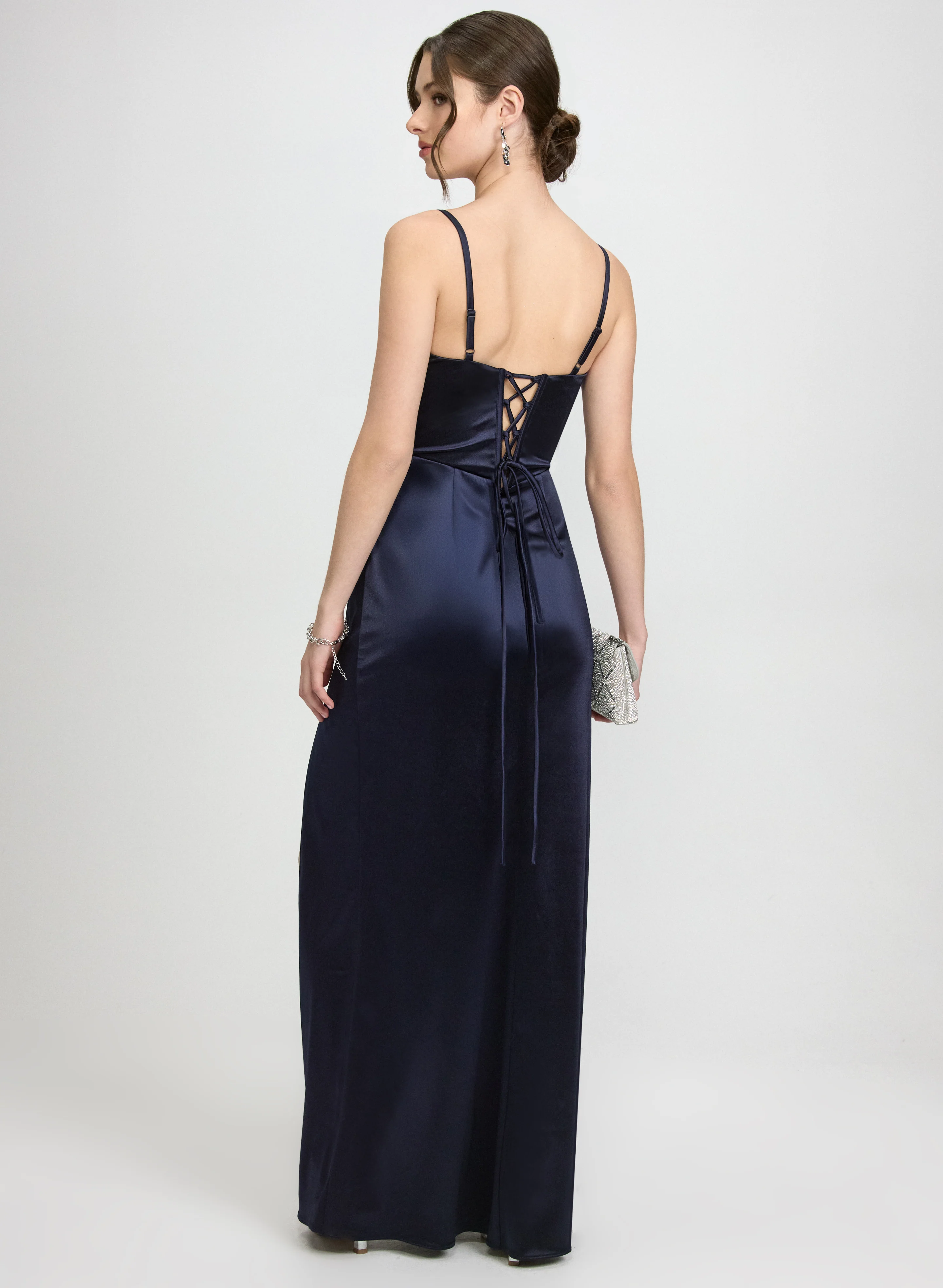 Cowl Neck Corset Dress - Image 3
