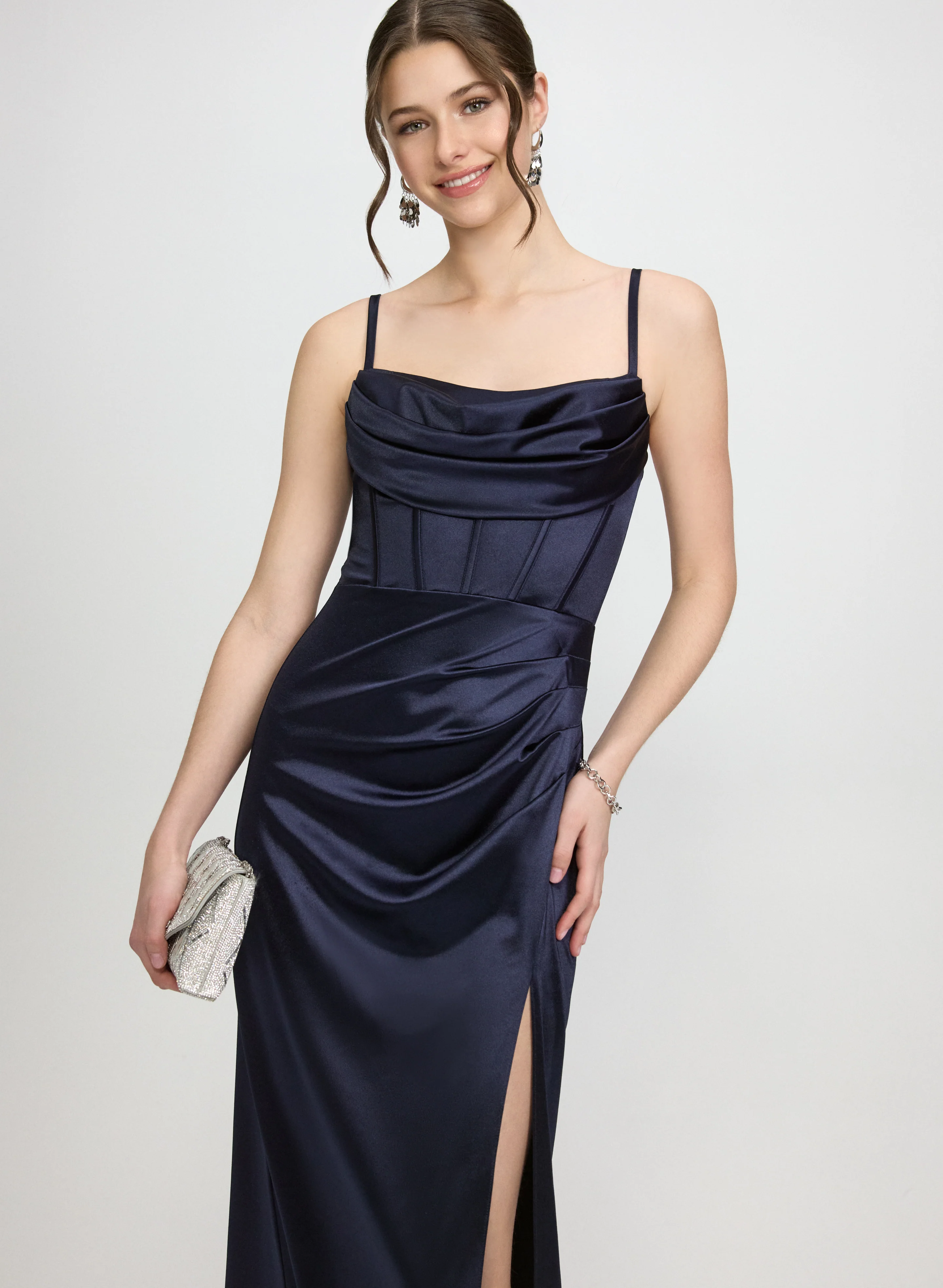 Cowl Neck Corset Dress - Image 4