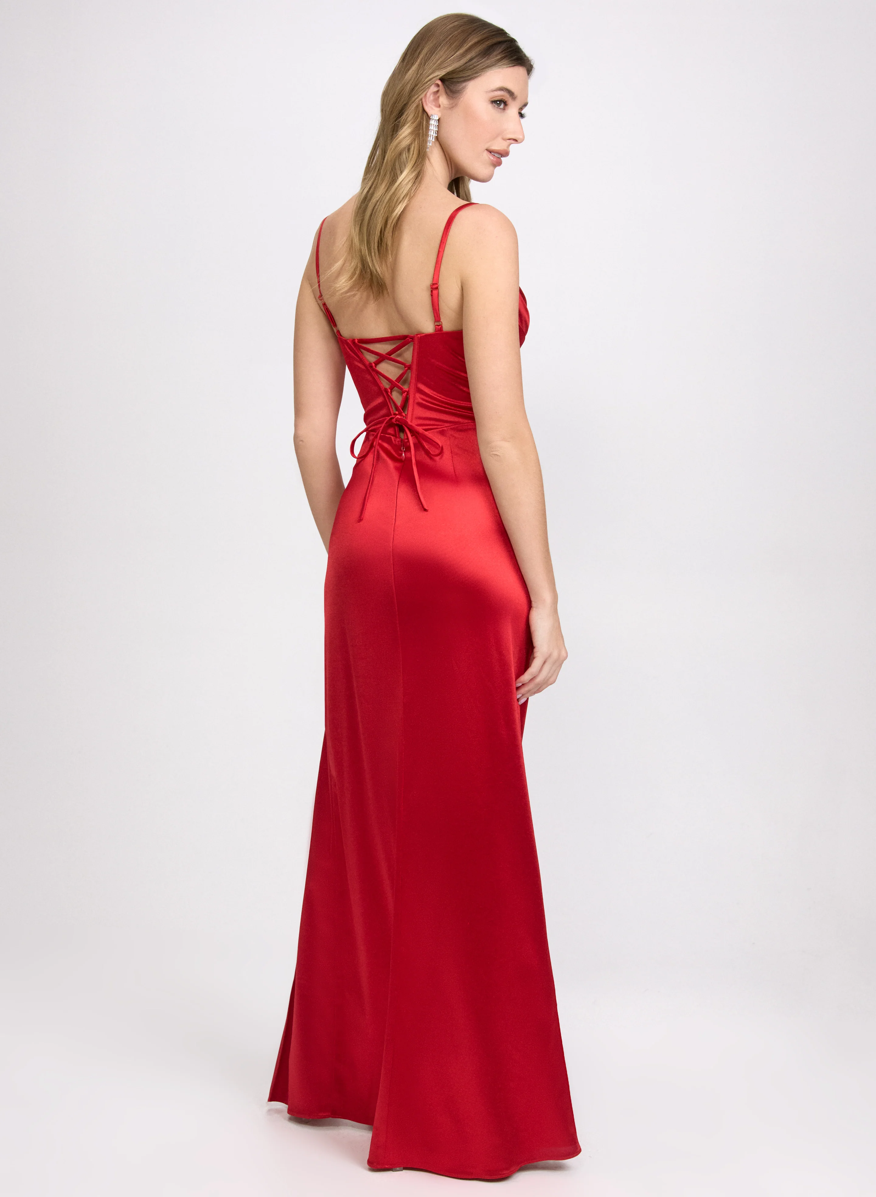 Cowl Neck Corset Dress - Image 3