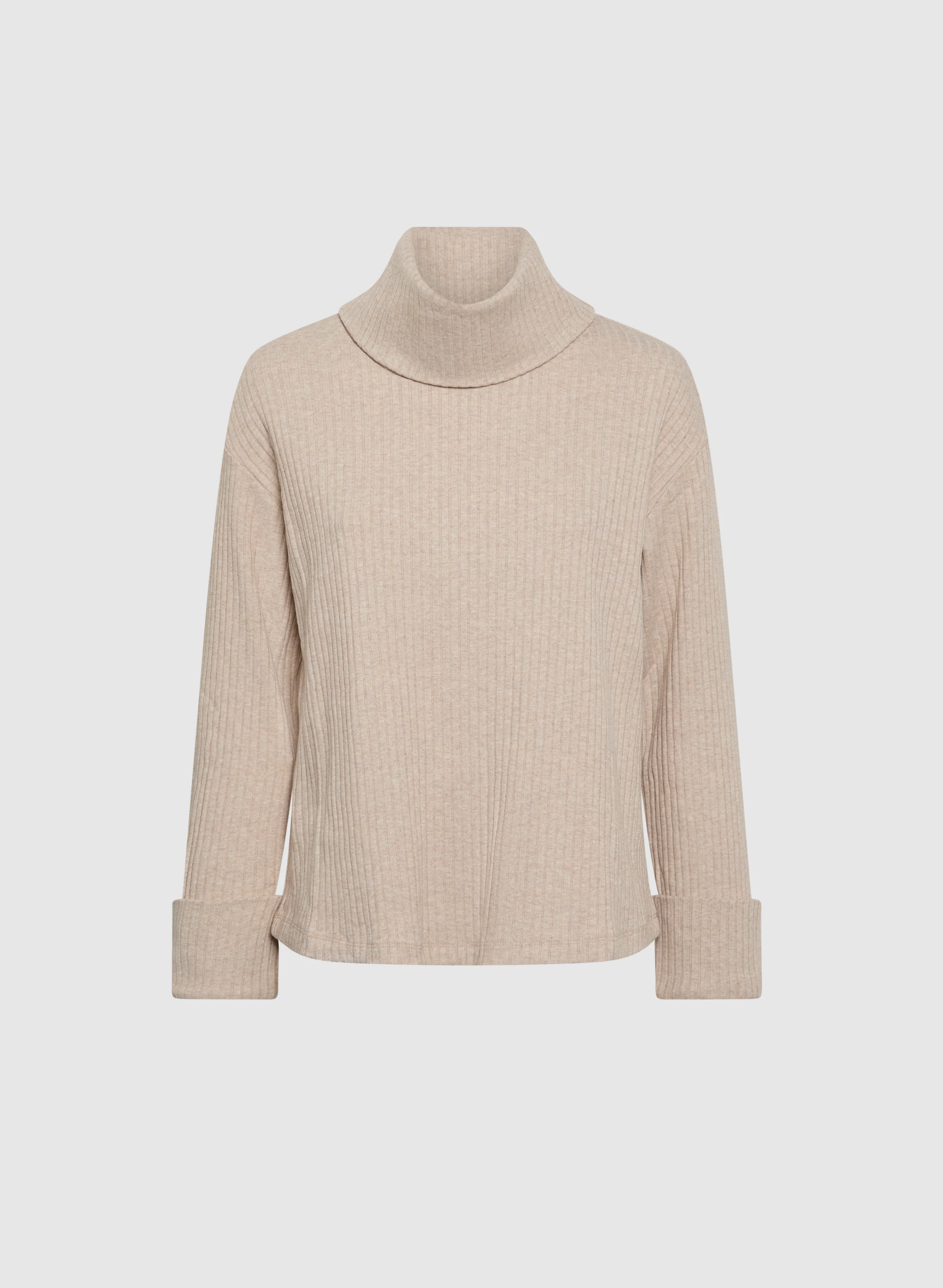 Cowl Neck Rib Knit Top - Image 5