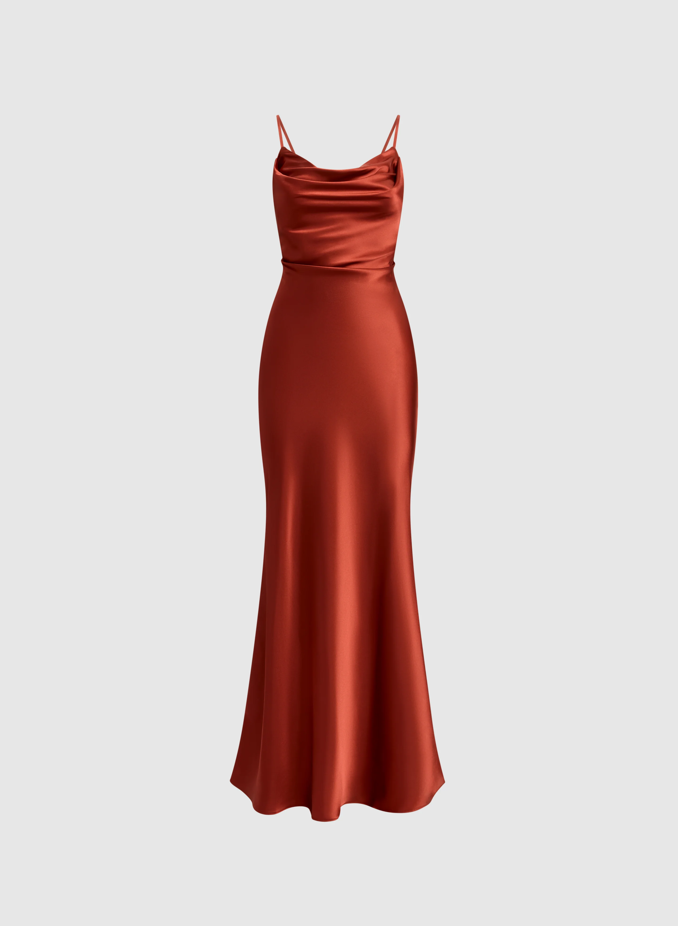 Cowl Neck Satin Dress - Image 6