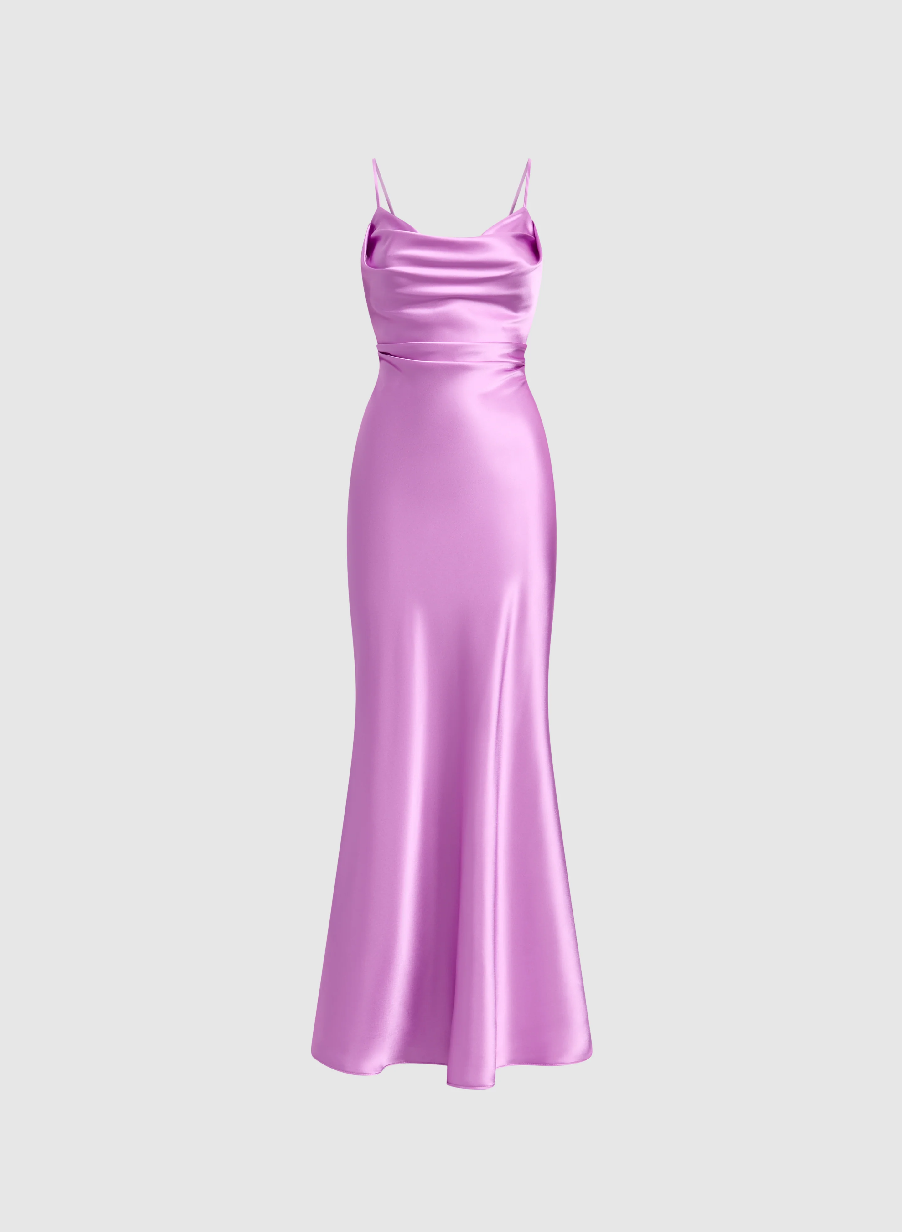 Cowl Neck Satin Dress - Image 6