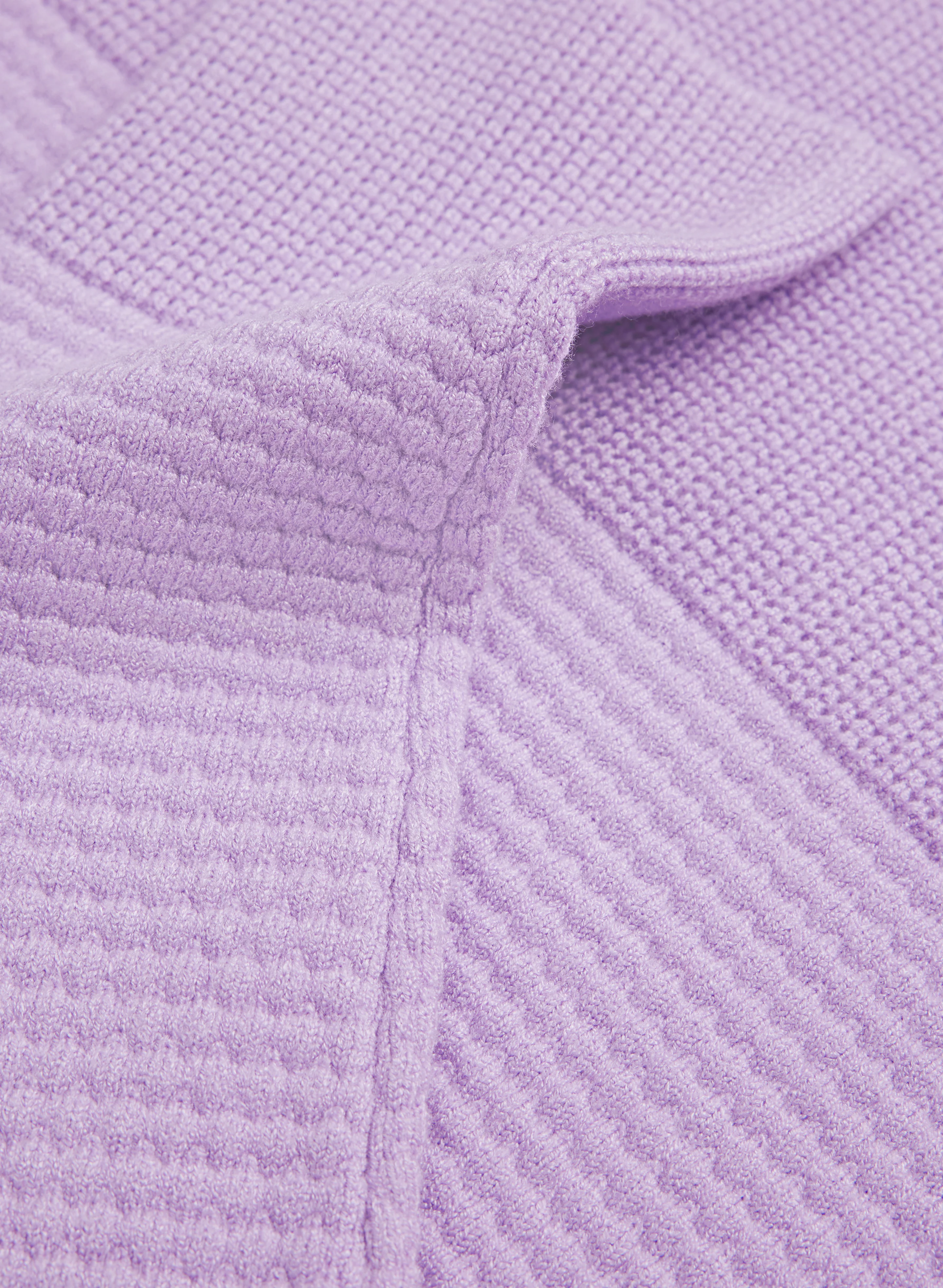 Cowl Neck Waffle Knit Sweater - Image 7