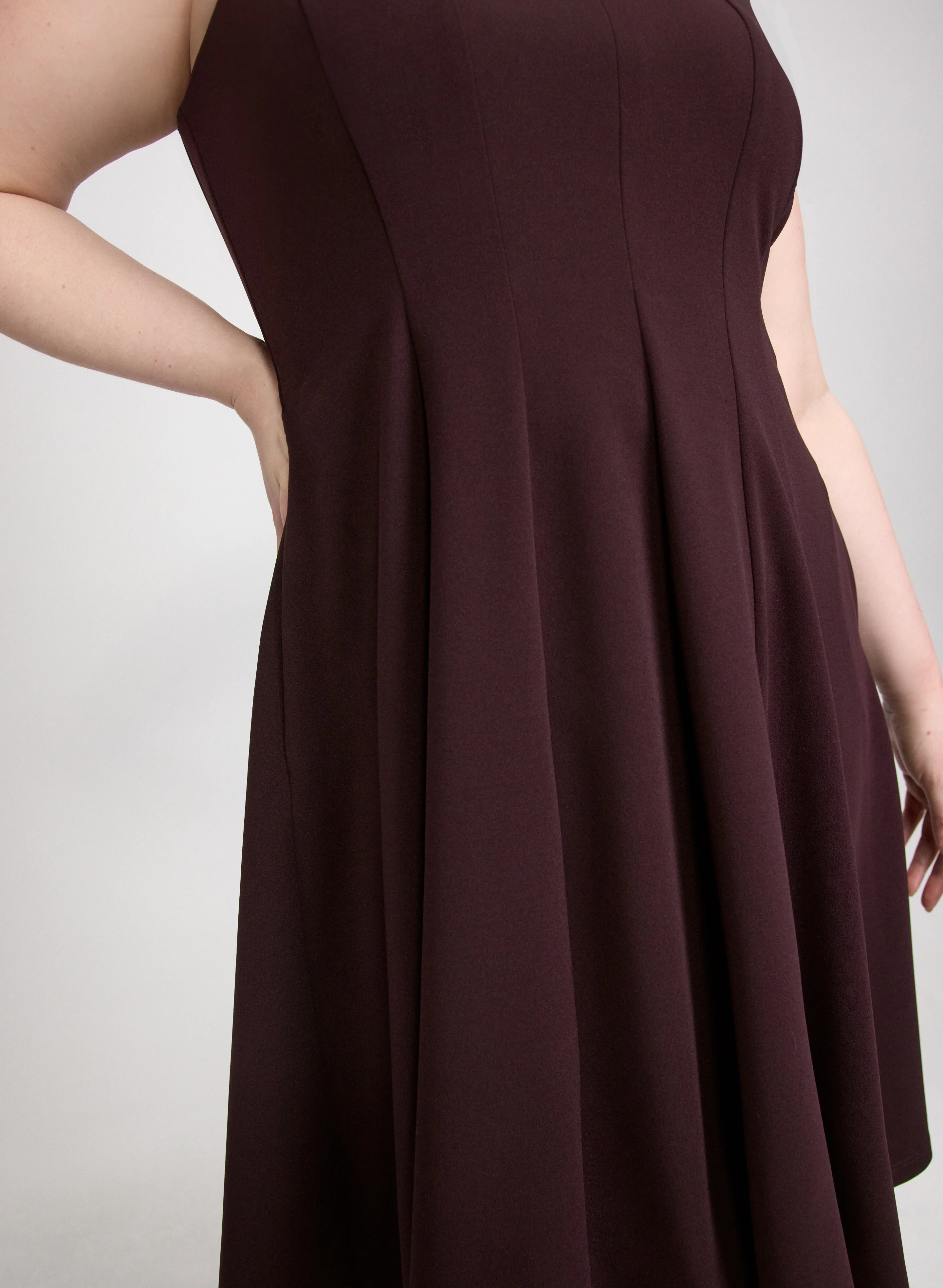 Crepe Fit and Flare Dress - Image 3