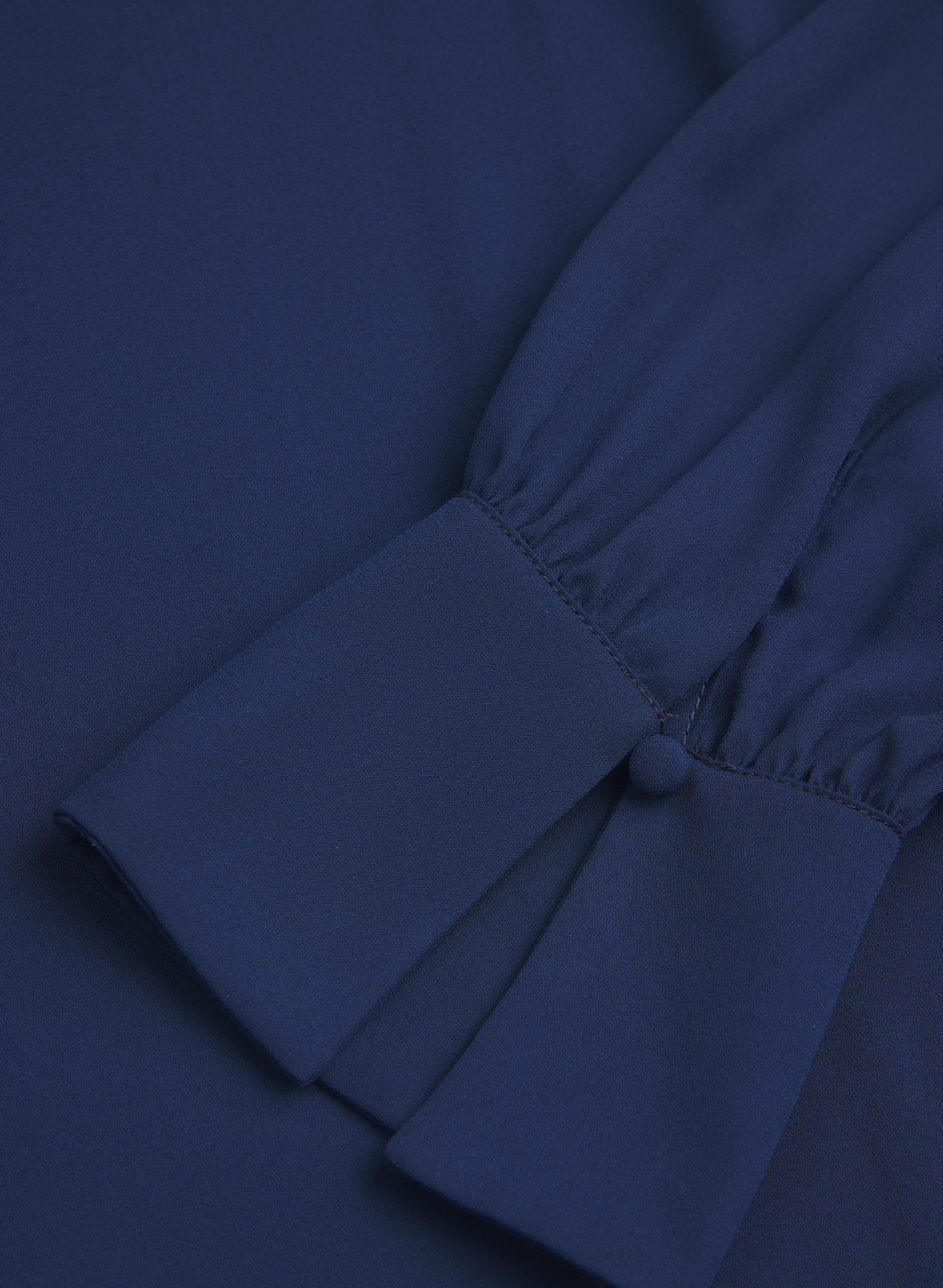 Crepe Keyhole Blouse - Image 7