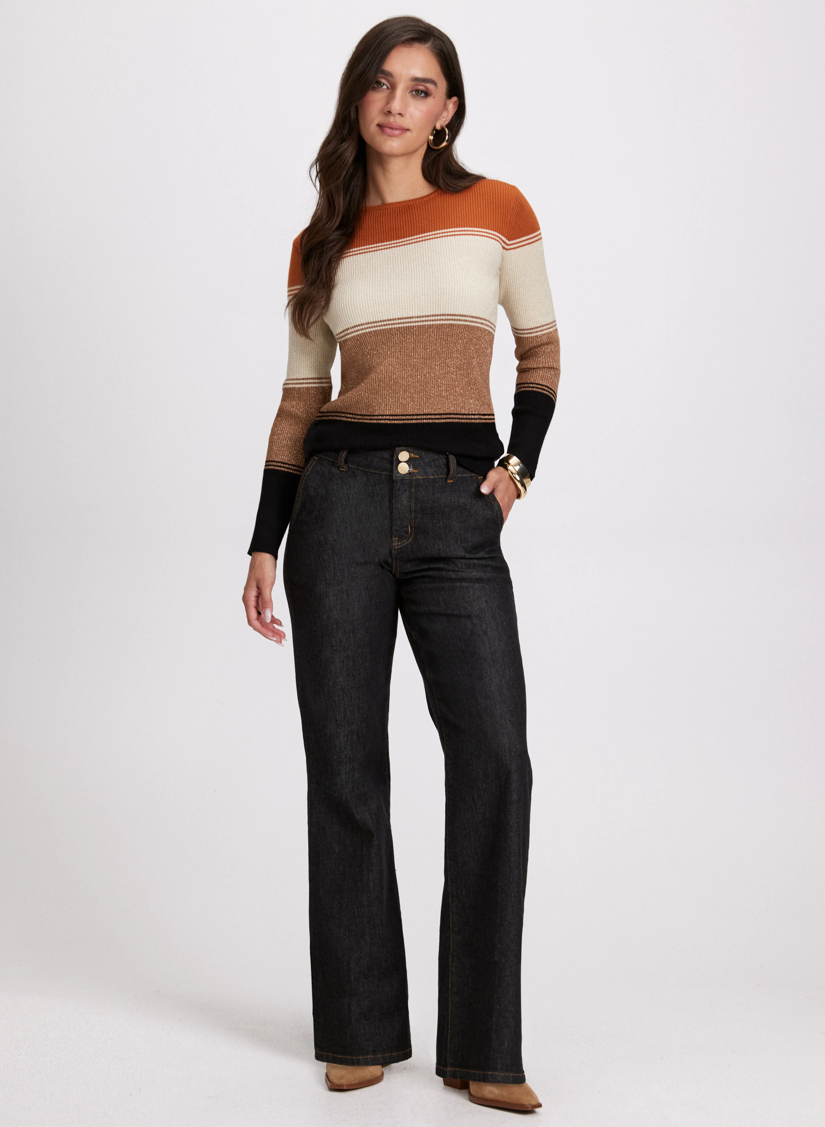 Crew Neck Colour Block Sweater - Image 2