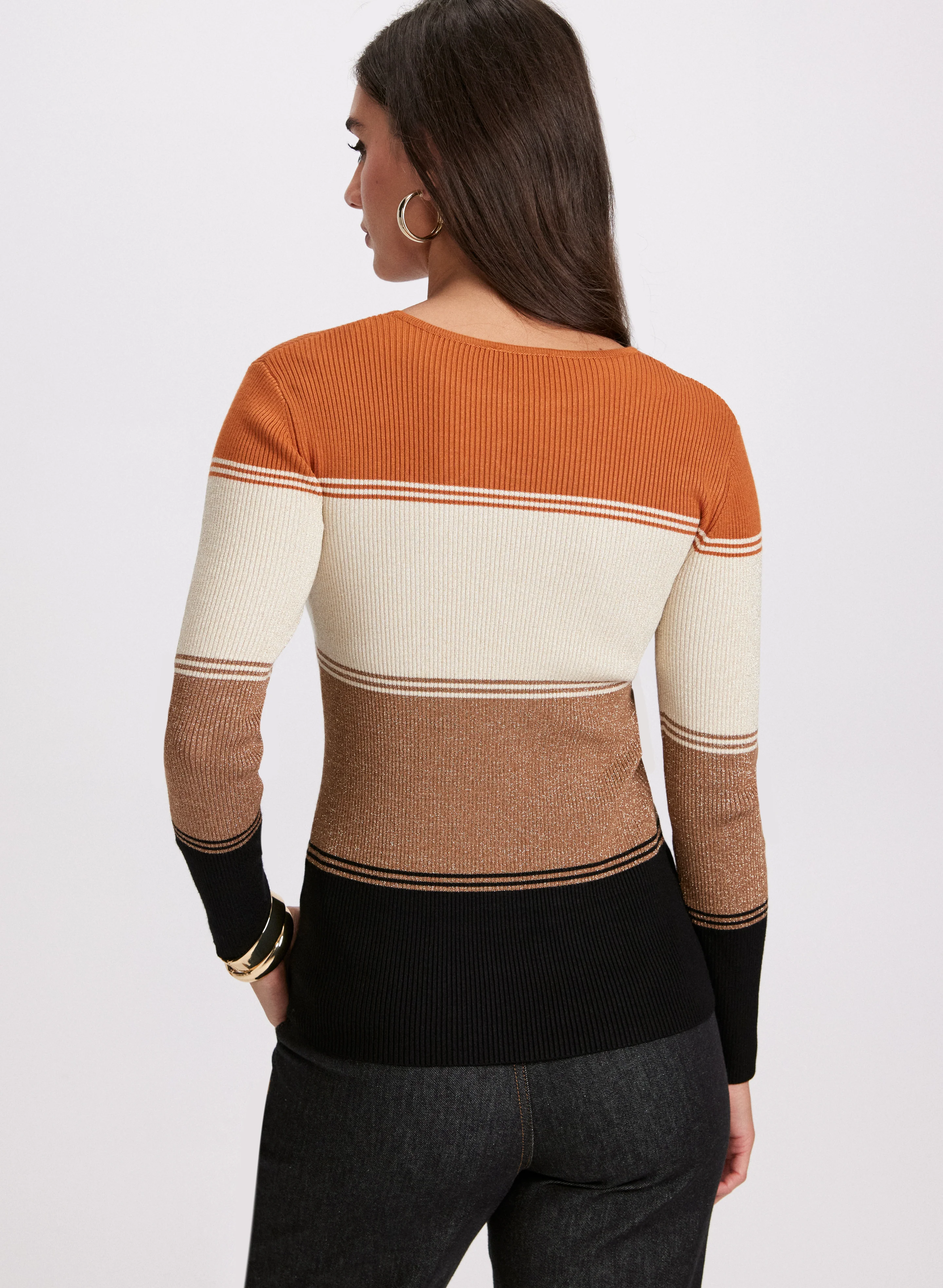 Crew Neck Colour Block Sweater - Image 3