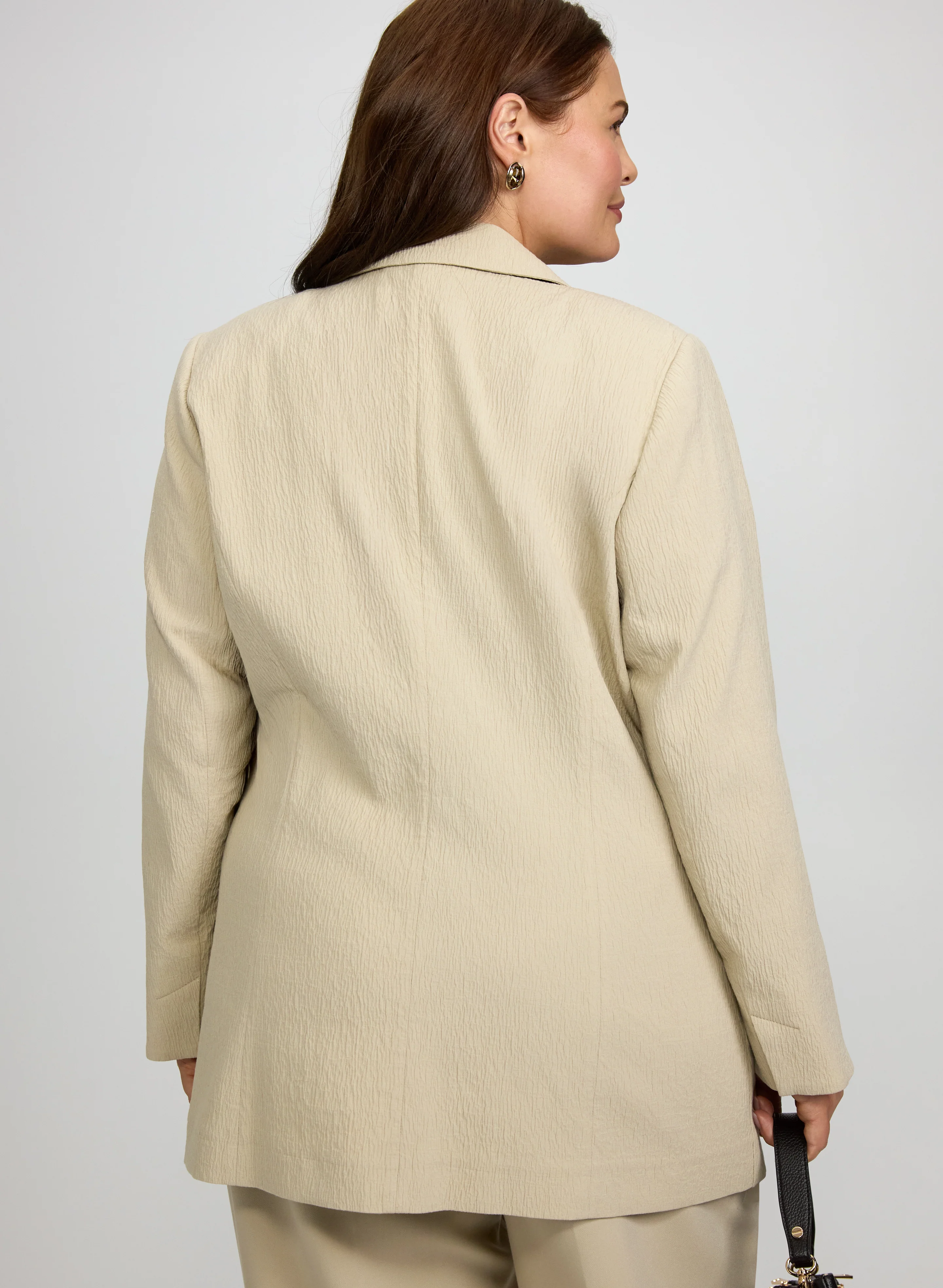 Crinkle Cotton Blazer - Image 4