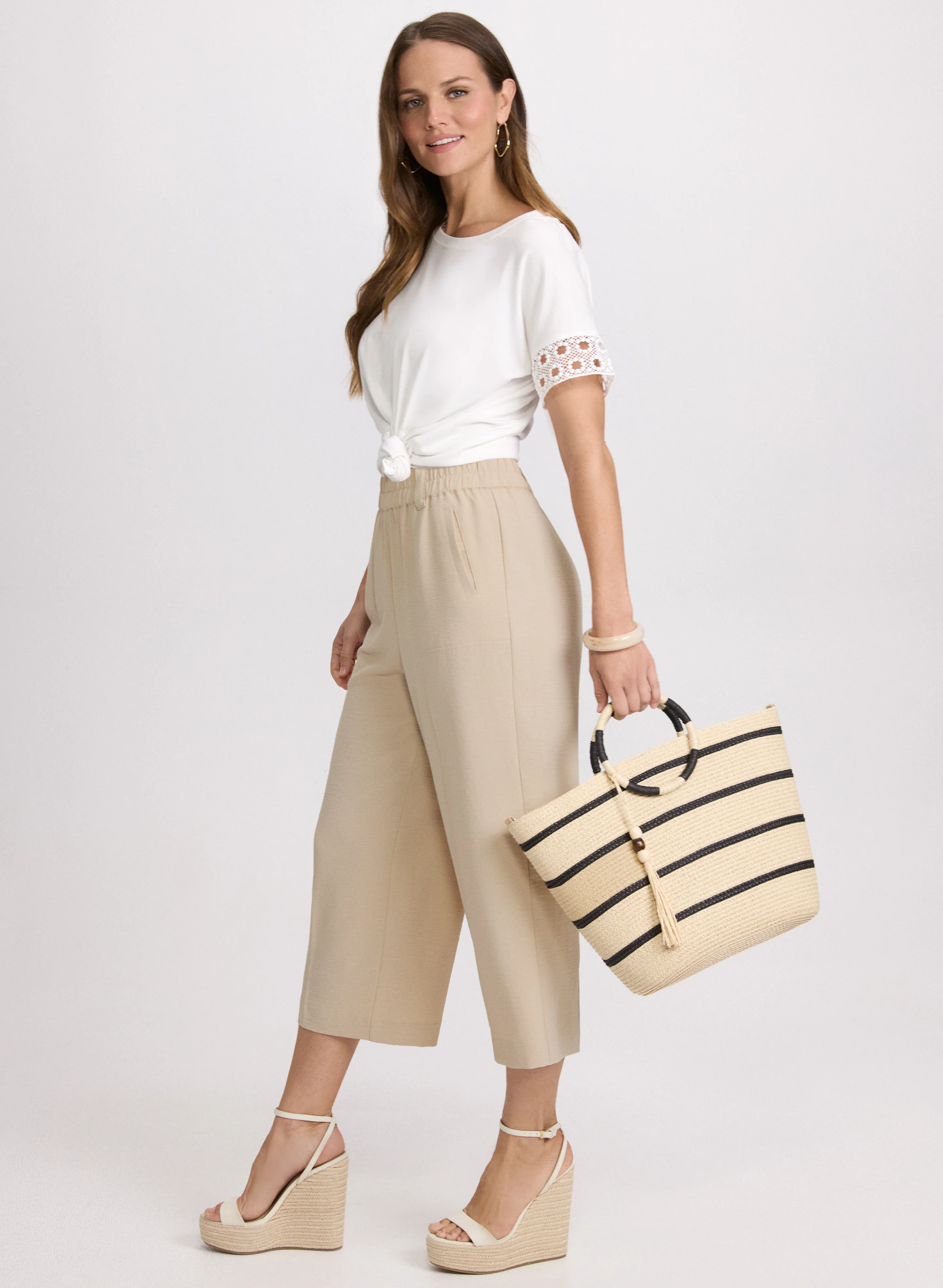 Crinkle Crepe Culottes - Image 3