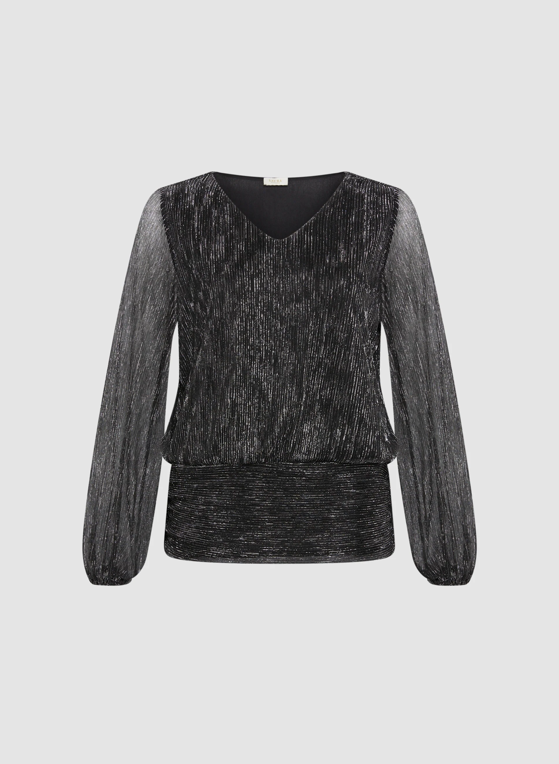 Crinkle Effect Metallic Blouson - Image 6